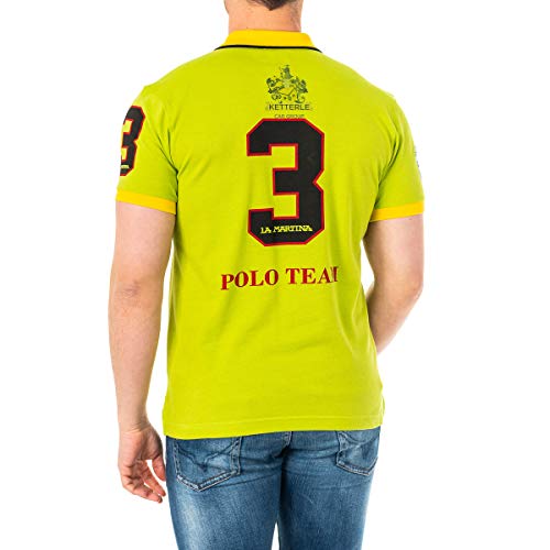 La Martina 2MPS55 Polo Uomo Manica Corta Verde