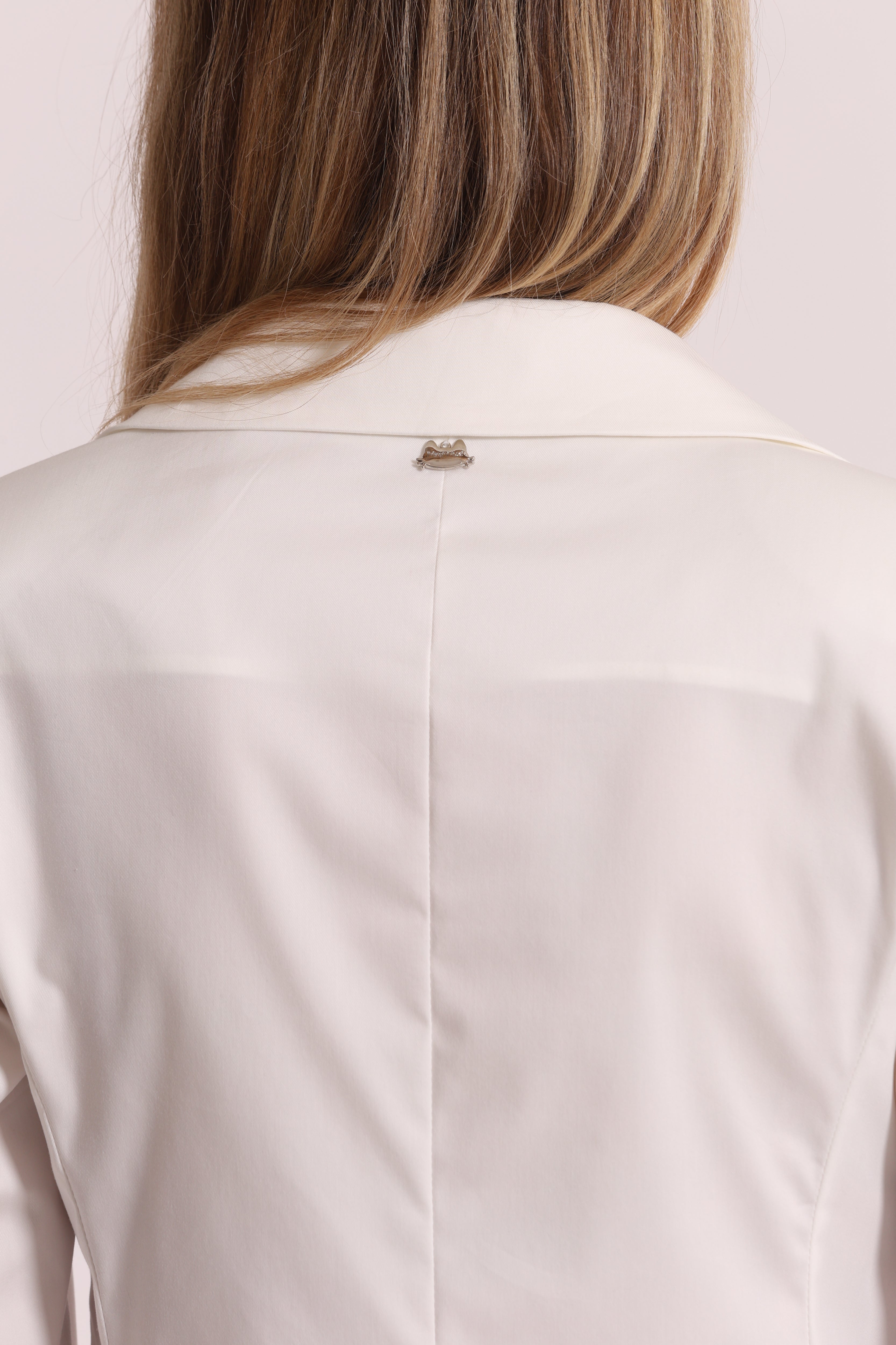 Mimi Mua Giacca Basic Cotone Panna