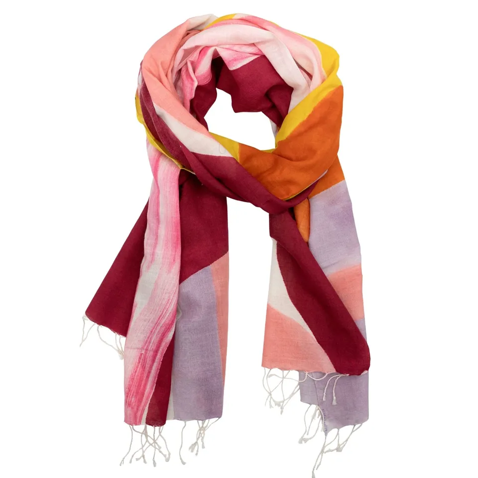 On Earth Cooperative Collection Grazia stola cotone multicolore 70x180