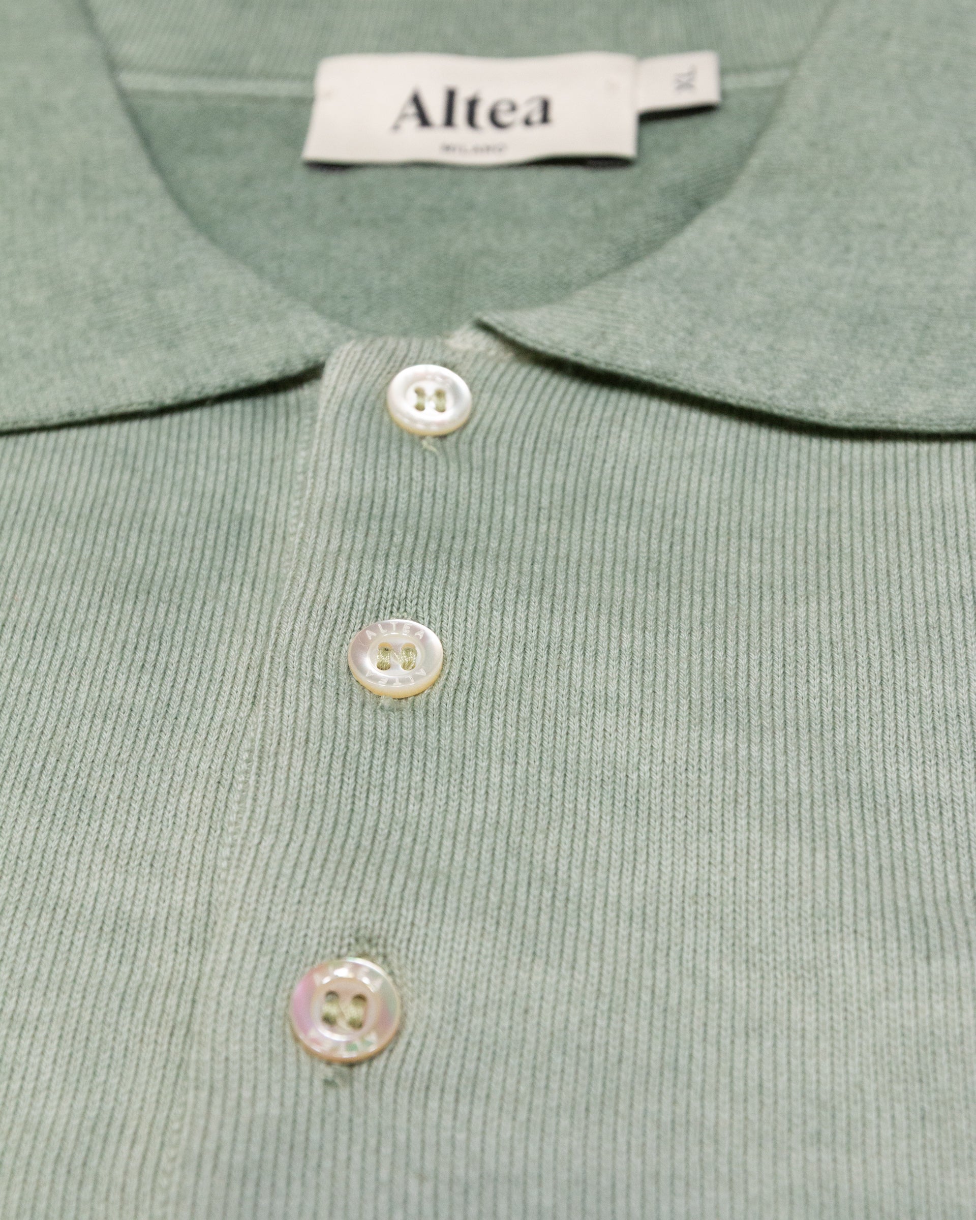 Altea polo maglia cotone manica corta salvia