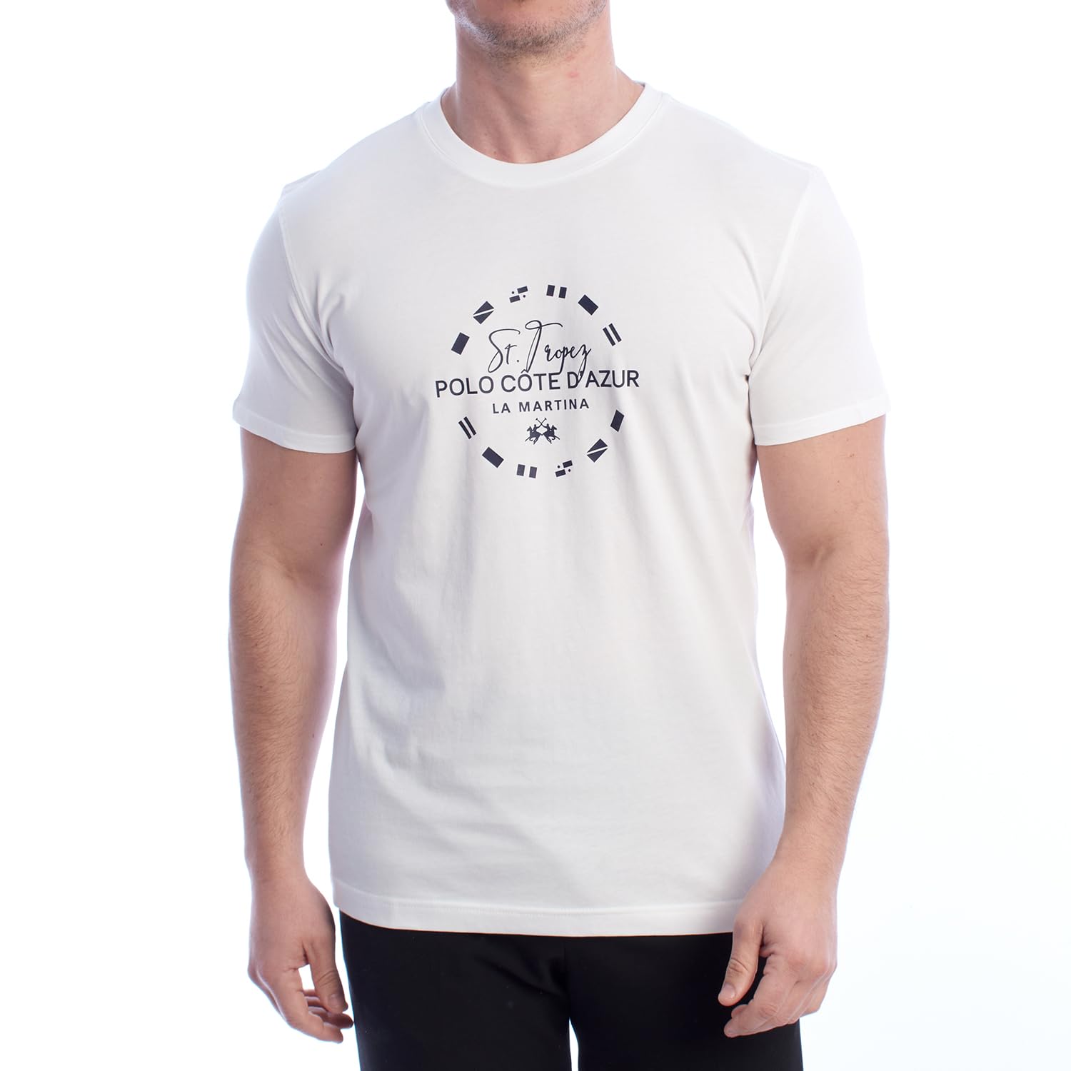 La Martina YMR321 JS206 T-Shirt Uomo Stampa Cotone