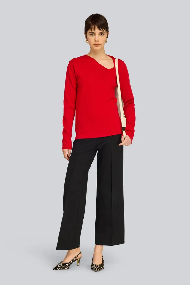 Semicouture Maude pantalone punto Milano nero