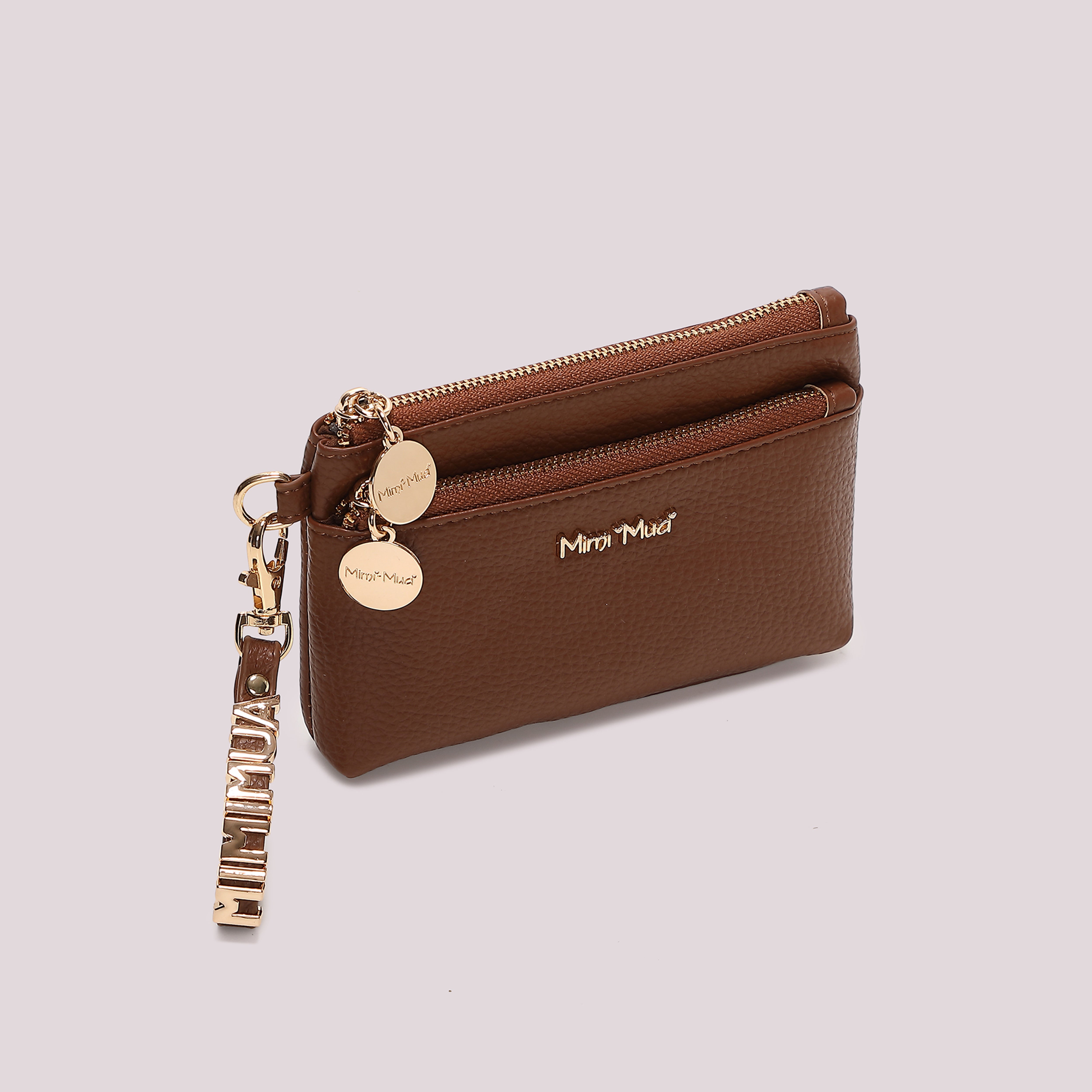 Mimi Mua Portafoglio Piccolo Basic con Zip Nero