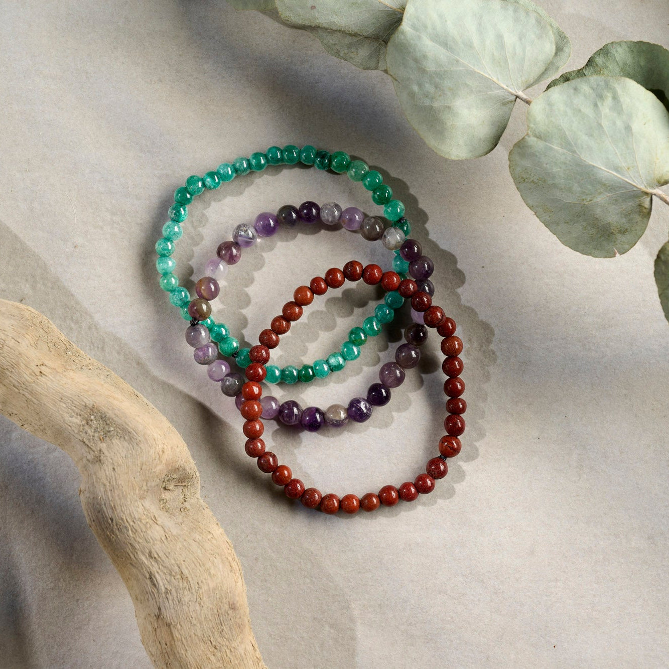 On Earth Cooperative Collection Connection bracciale quarzo verde 7 cm