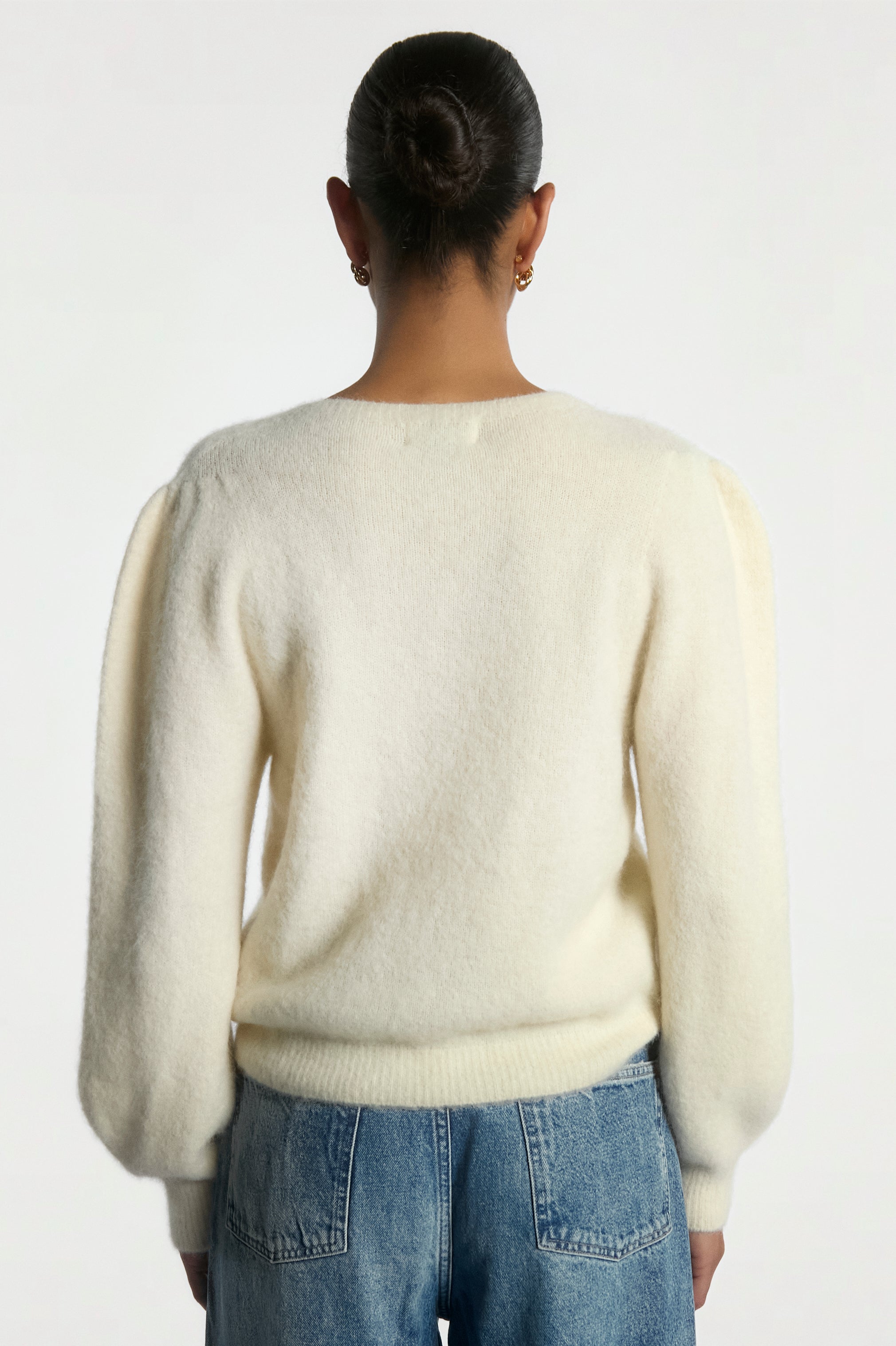 Aaiko Denize maglione crema girocollo donna