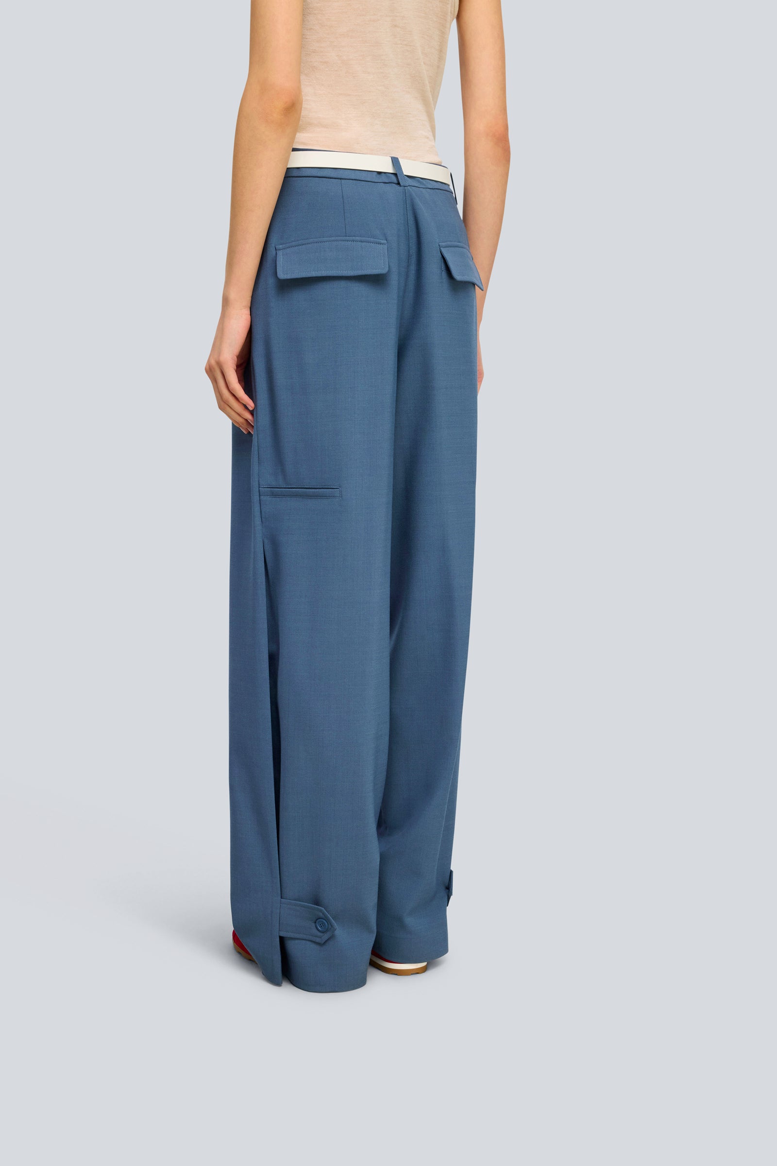 Semicouture Muriel pantalone avio fresco lana