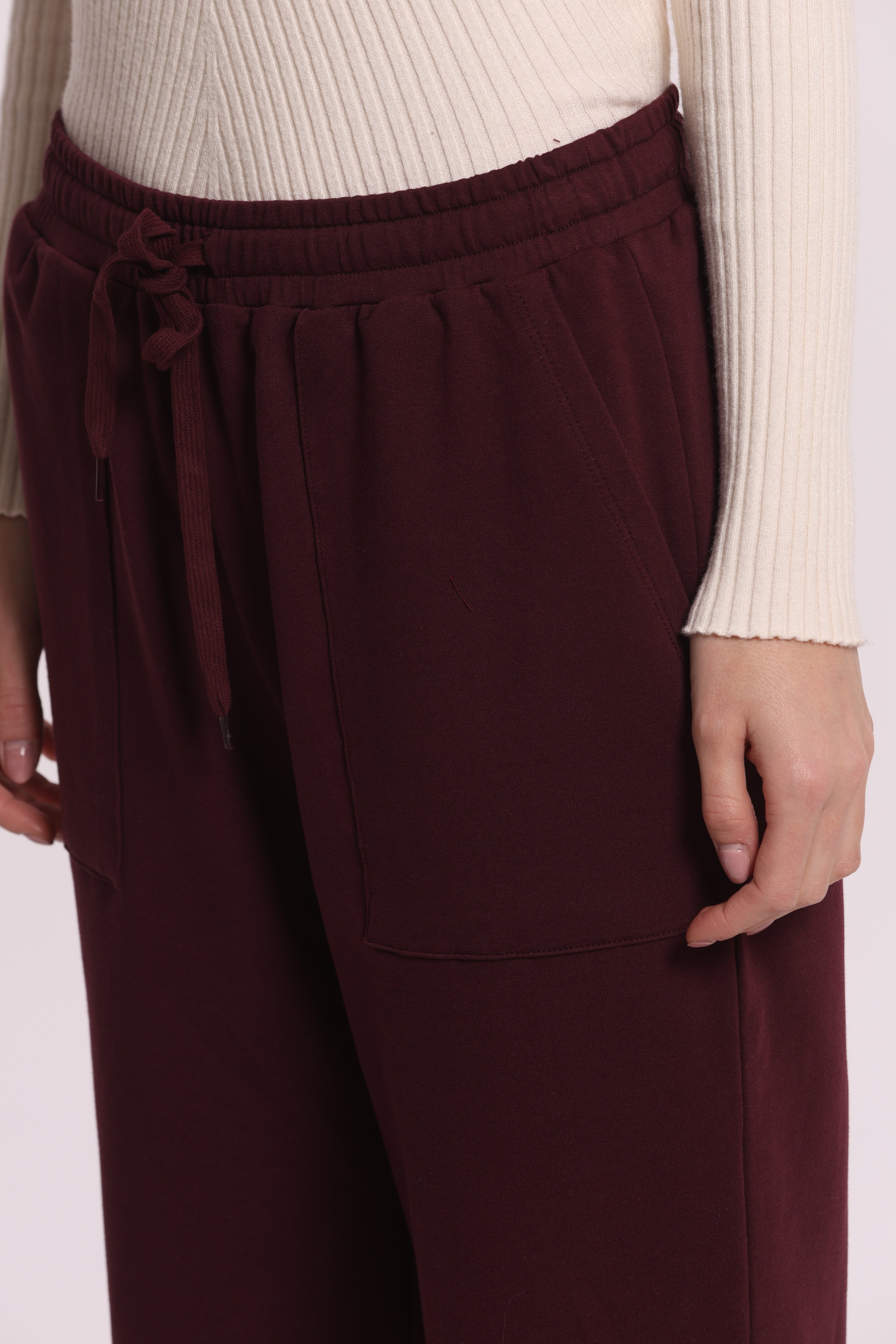 Mimi Mua Pantaloni di felpa neri in cotone