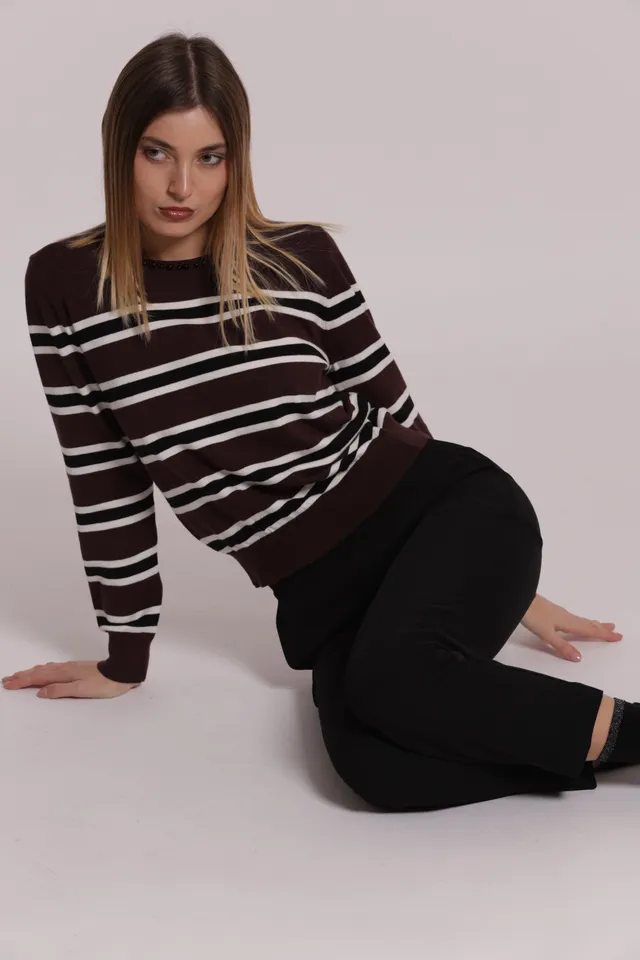 Mimi Mua Pantalone Sigaretta Elastico Dietro Nero Slim
