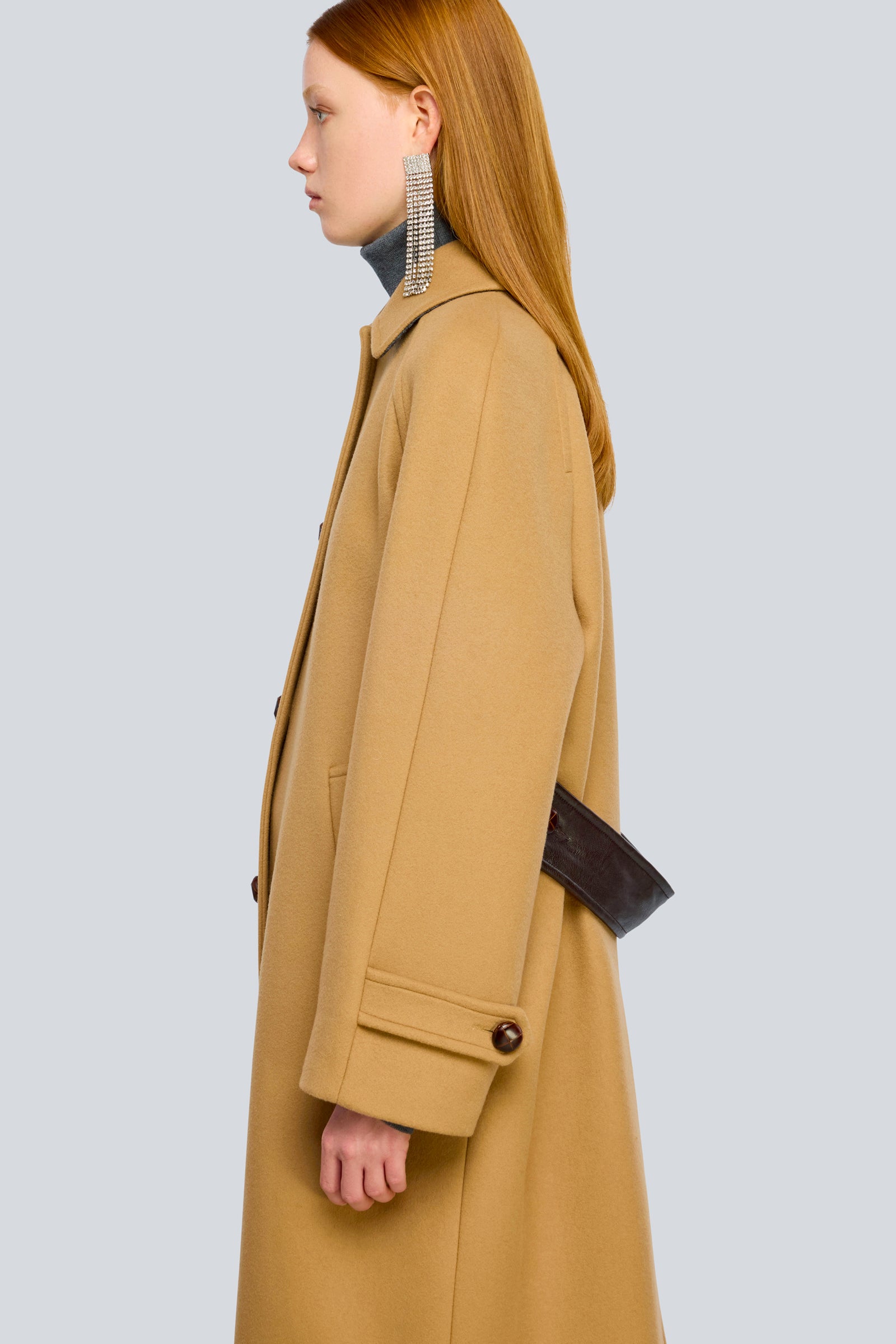 Semicouture Laurel Cappotto Panno Lungo Svasato