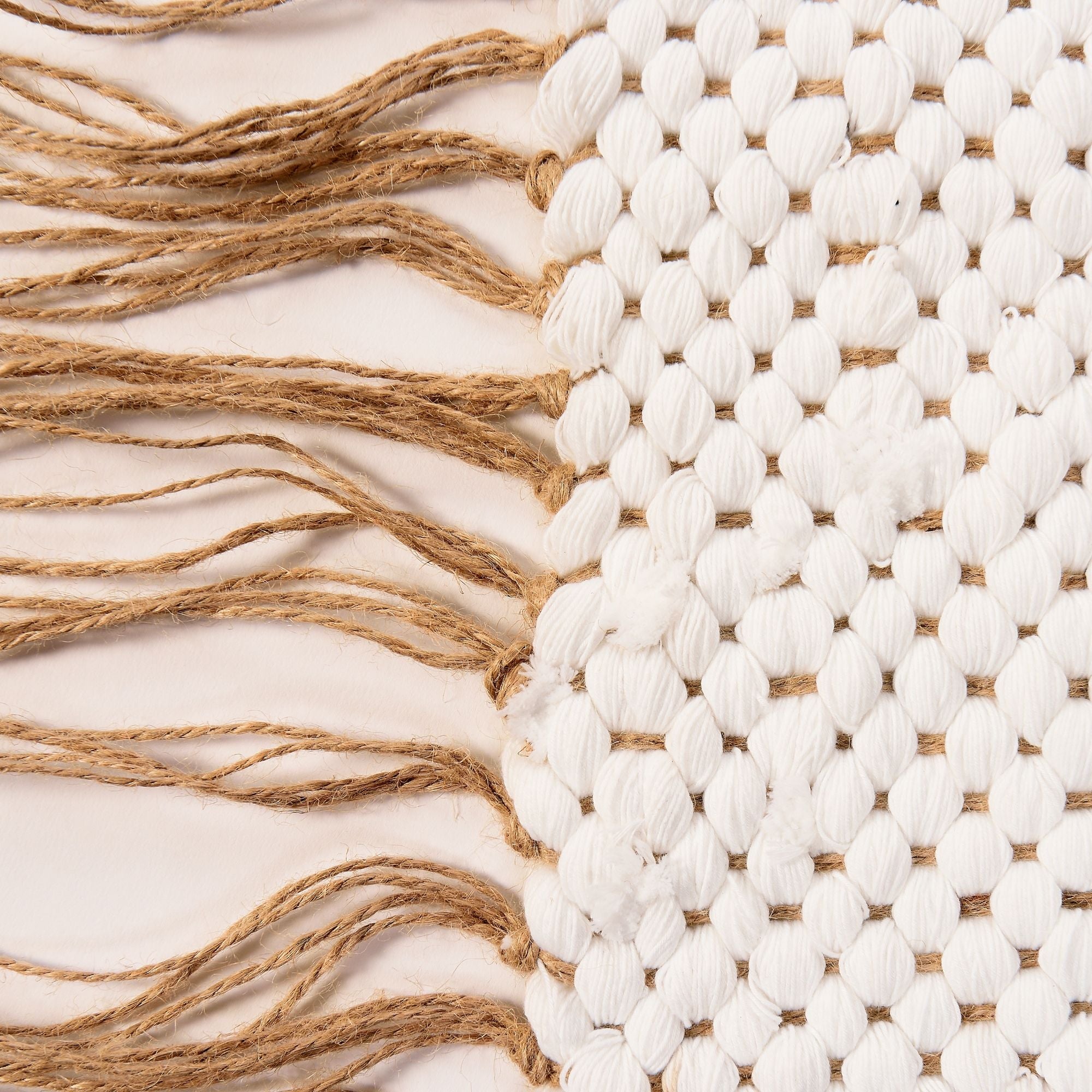 On Earth Tramebianche runner cotone bianco 140x40