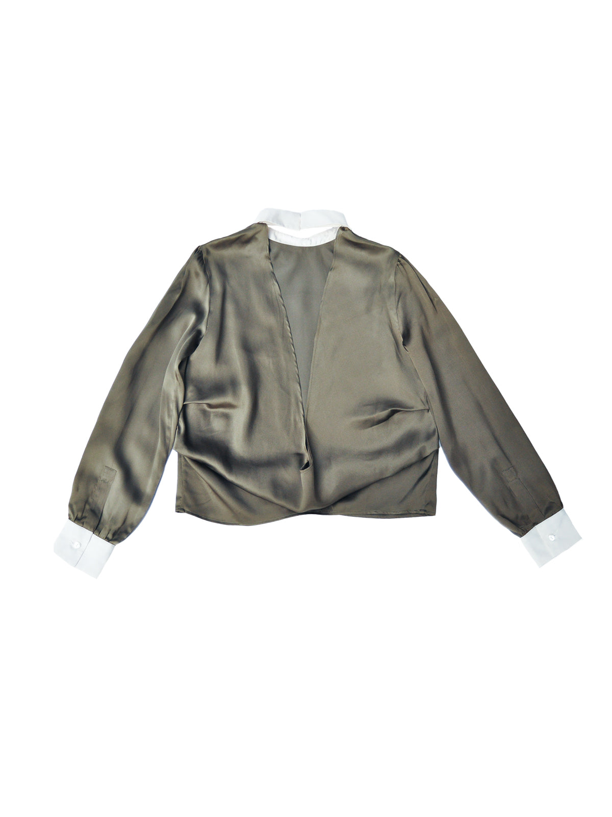 GiglioTigrato Paris camicia seta kaki schiena scoperta