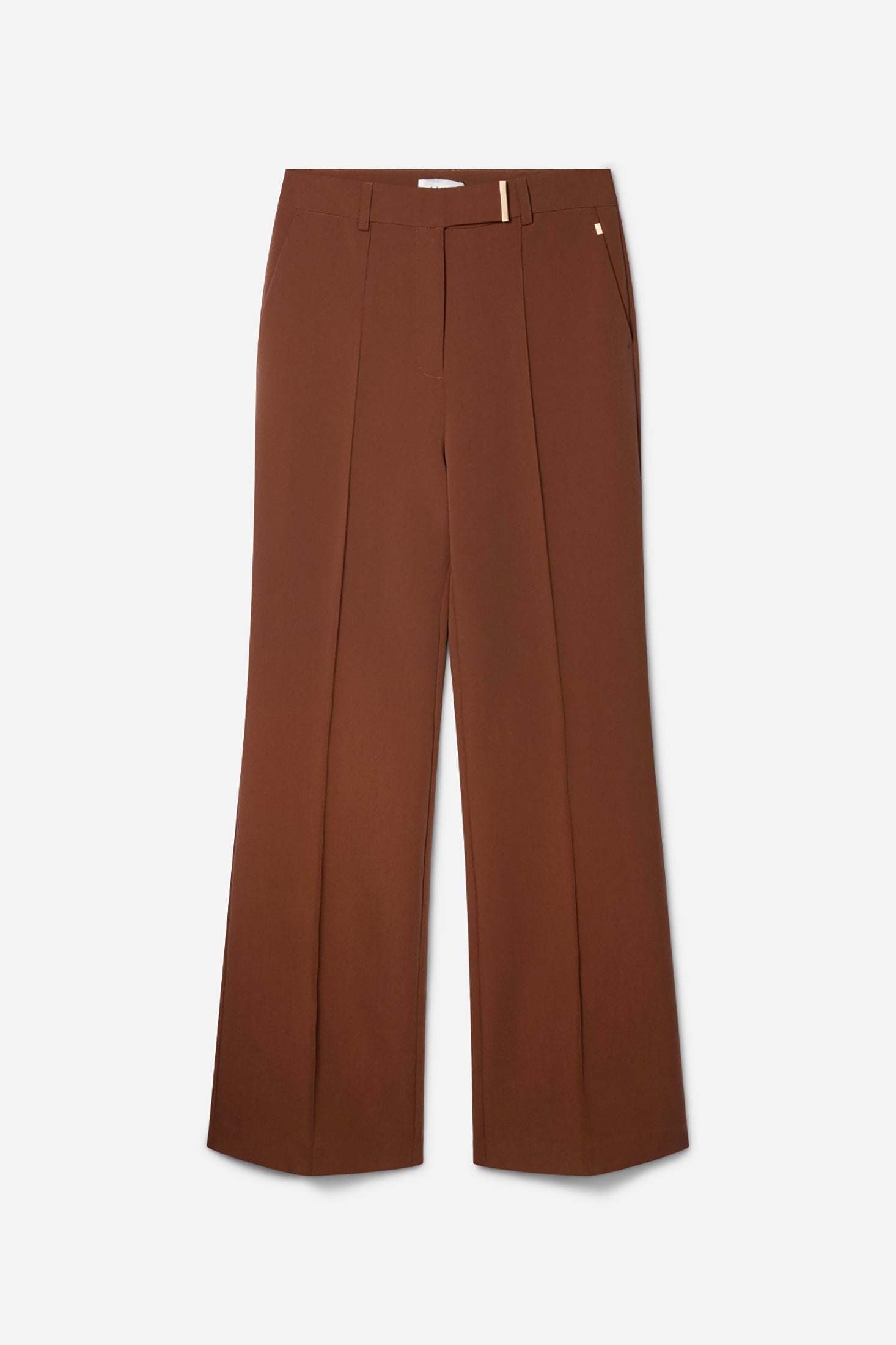Aaiko Chantalle pantaloni marroni gamba larga