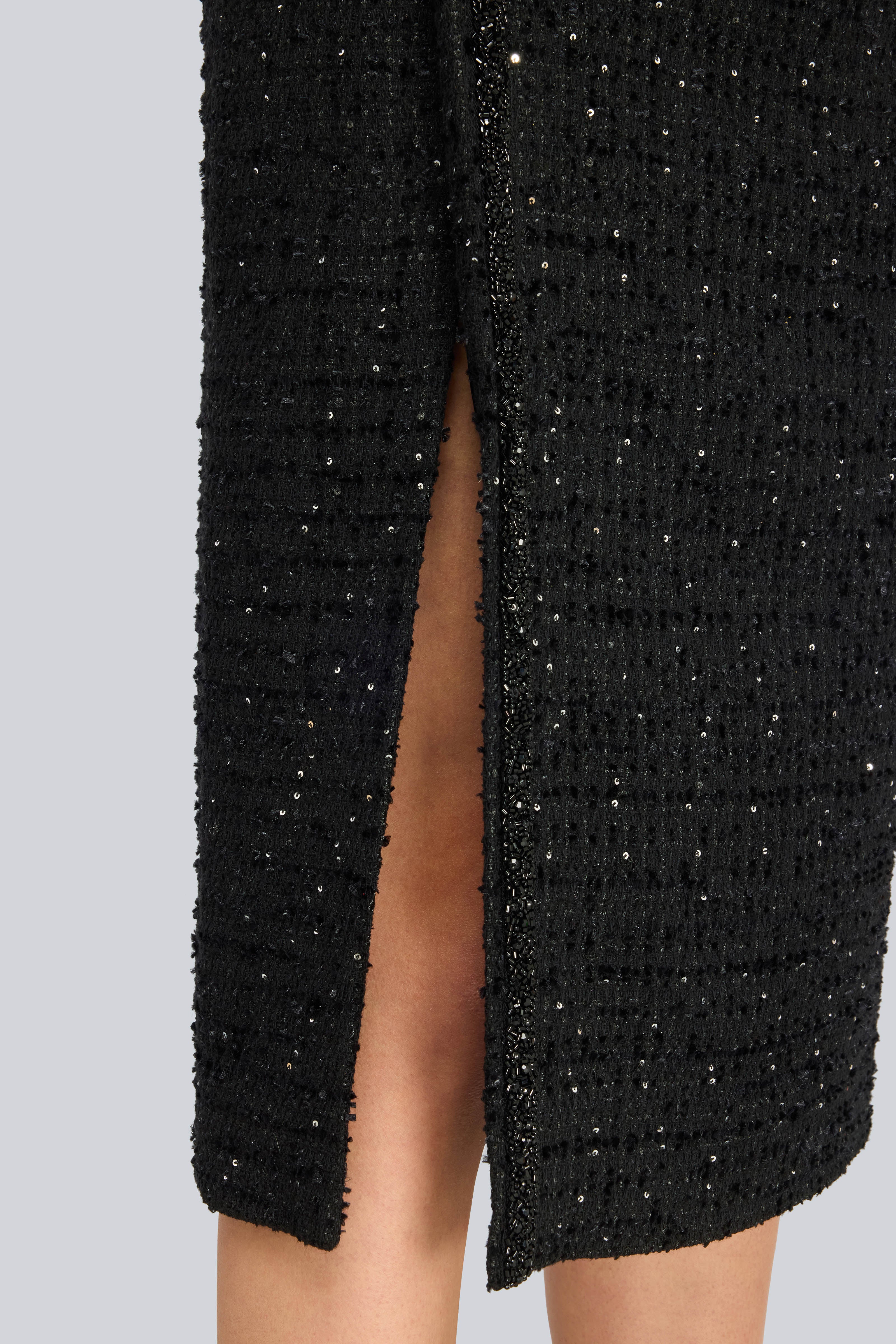 Semicouture Carlene gonna paillettes tweed nero