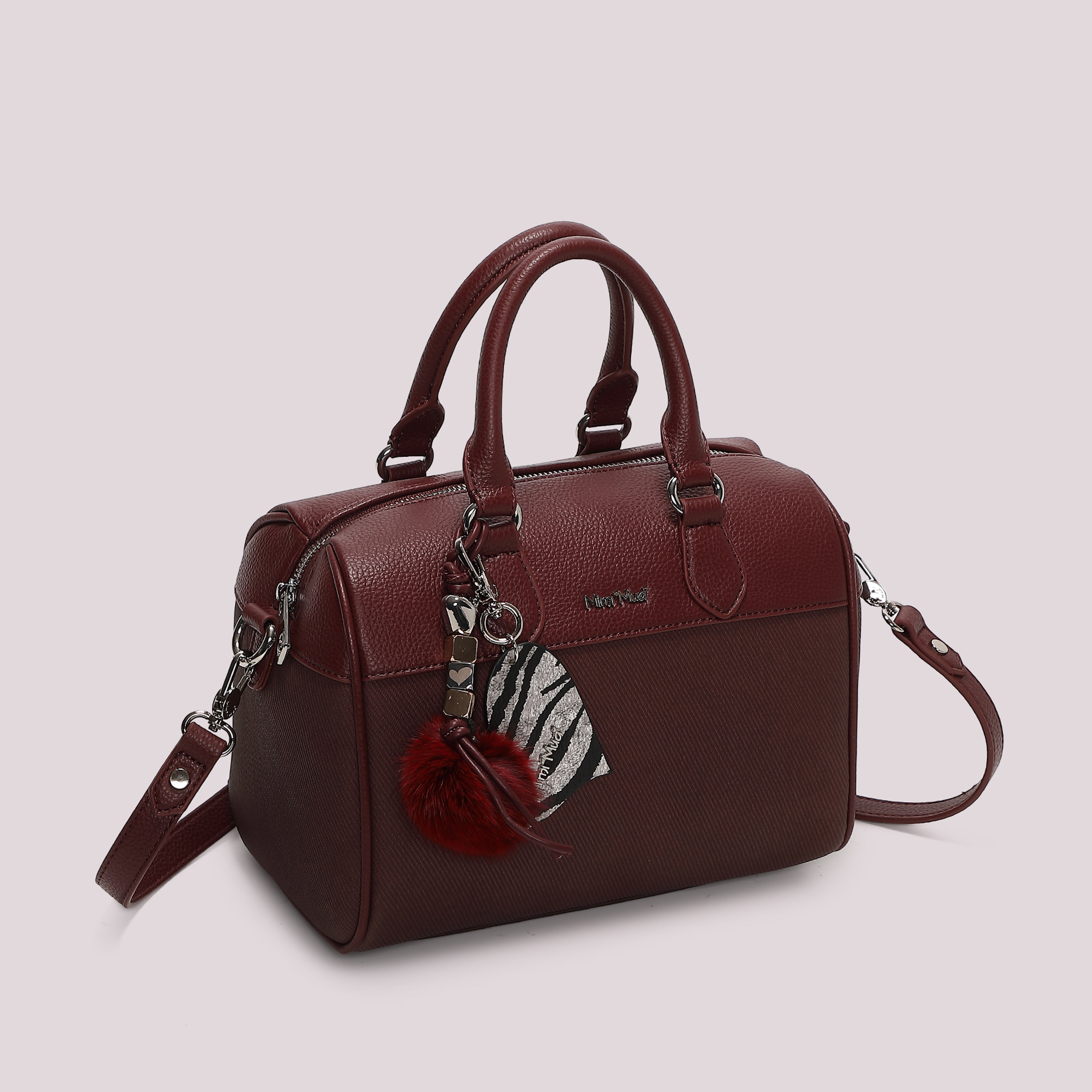 Mimi Mua borsa bauletto charm cuore nero