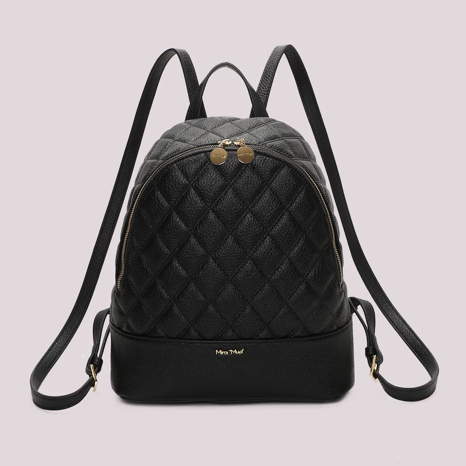 Mimi Mua zaino trapuntato base liscia nero