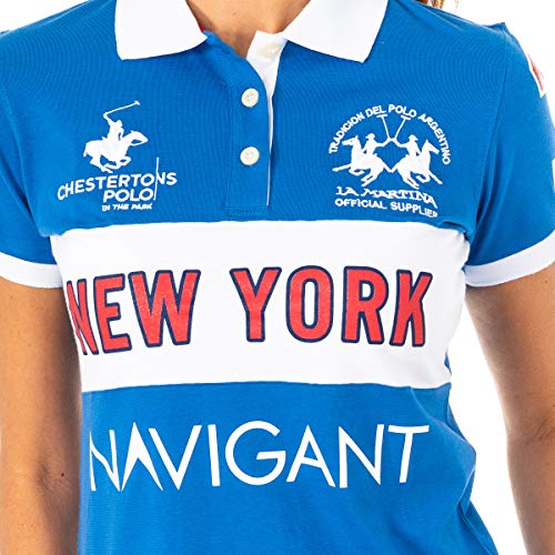 La Martina 2WPG84 polo donna manica corta cotone contrasto