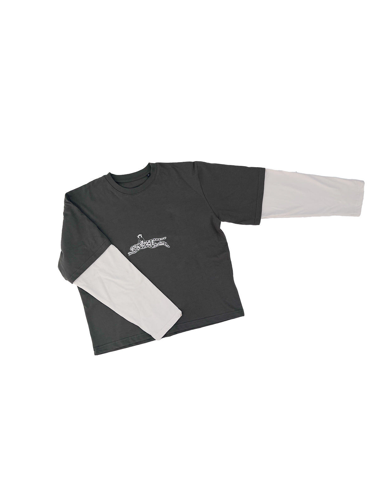 GiglioTigrato Double-Sleeved T-Shirt maglietta cotone verde kaki