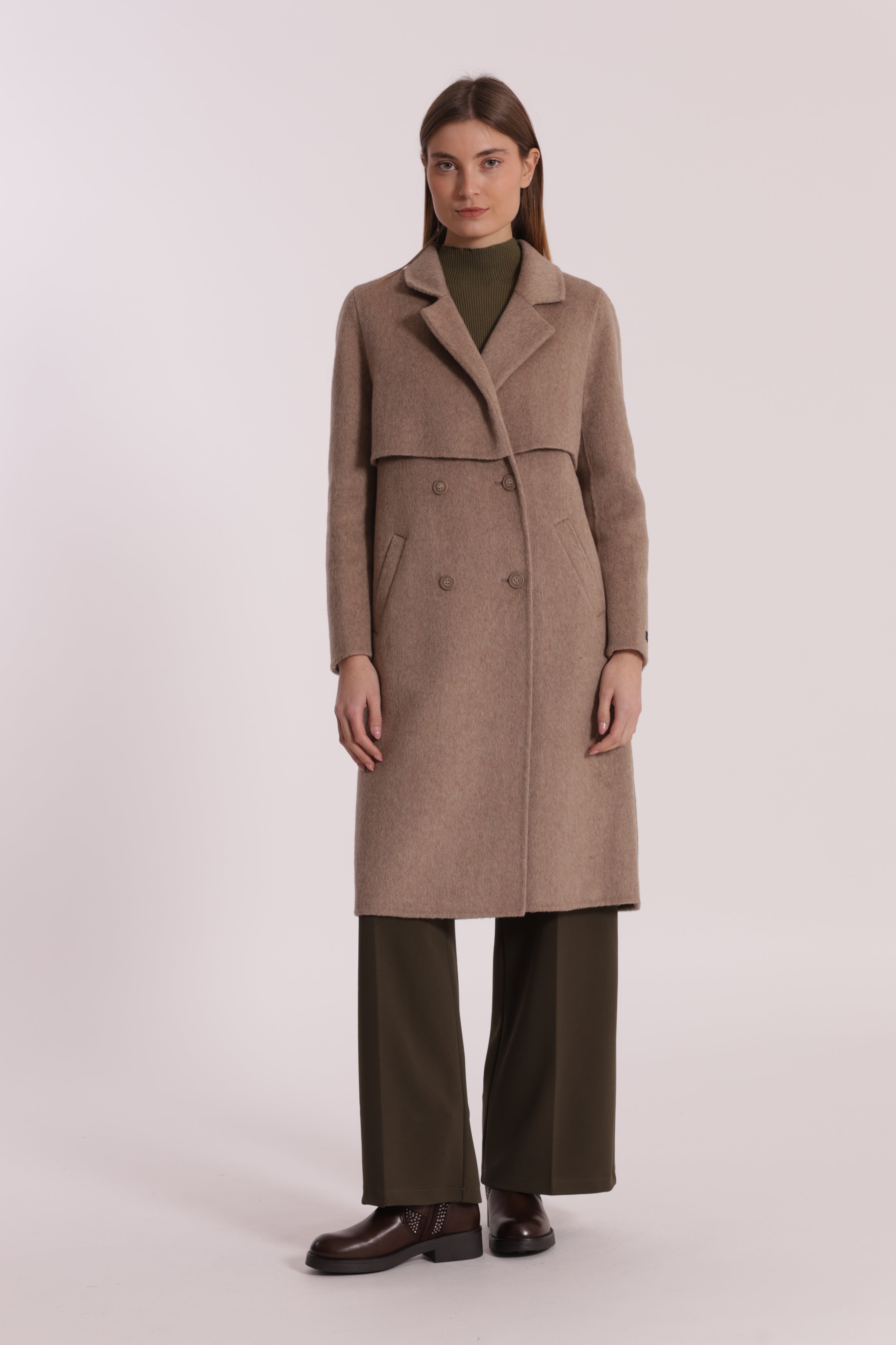 Mimi Mua Barone tto cappotto nero mezza lana