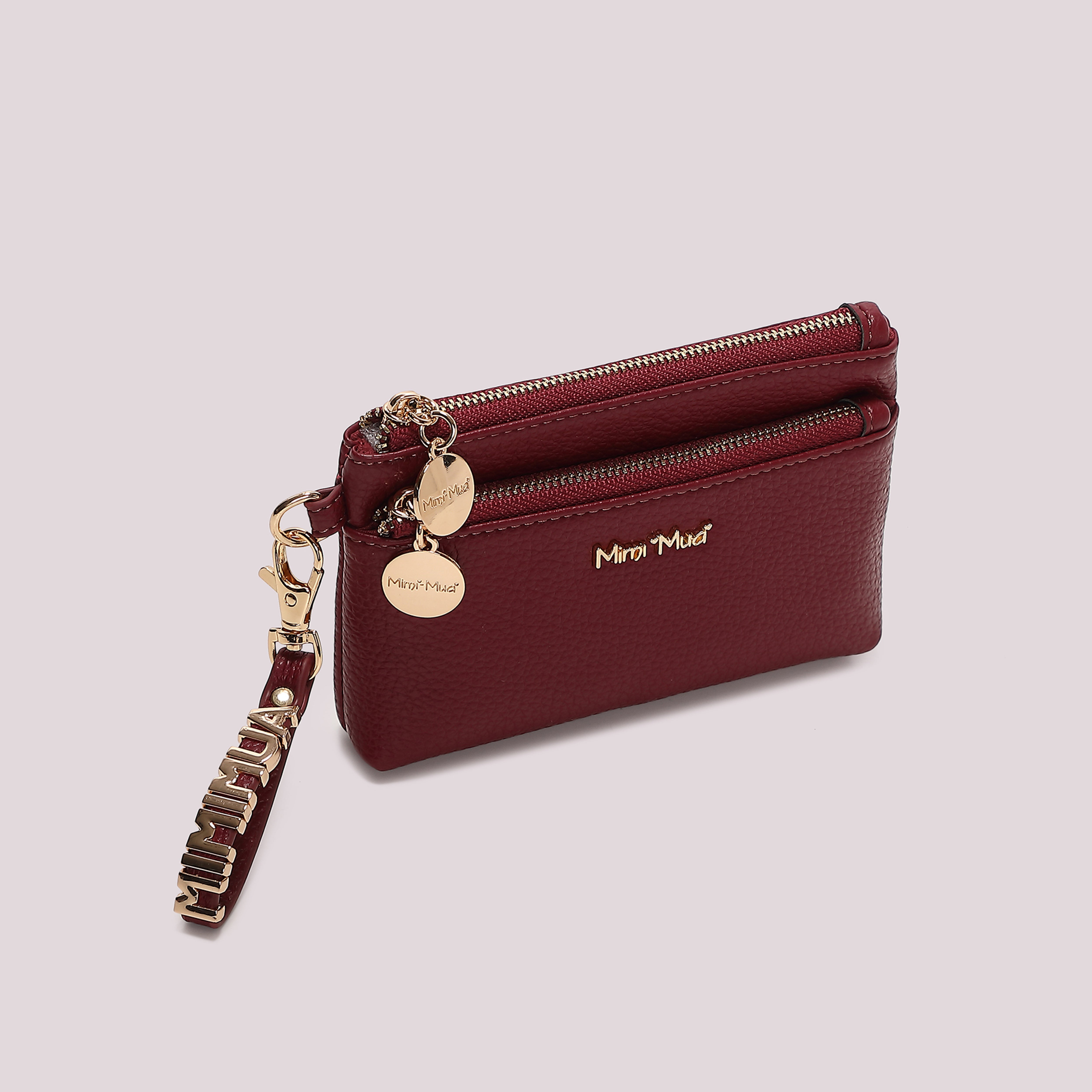 Mimi Mua Portafoglio Piccolo Basic con Zip Nero