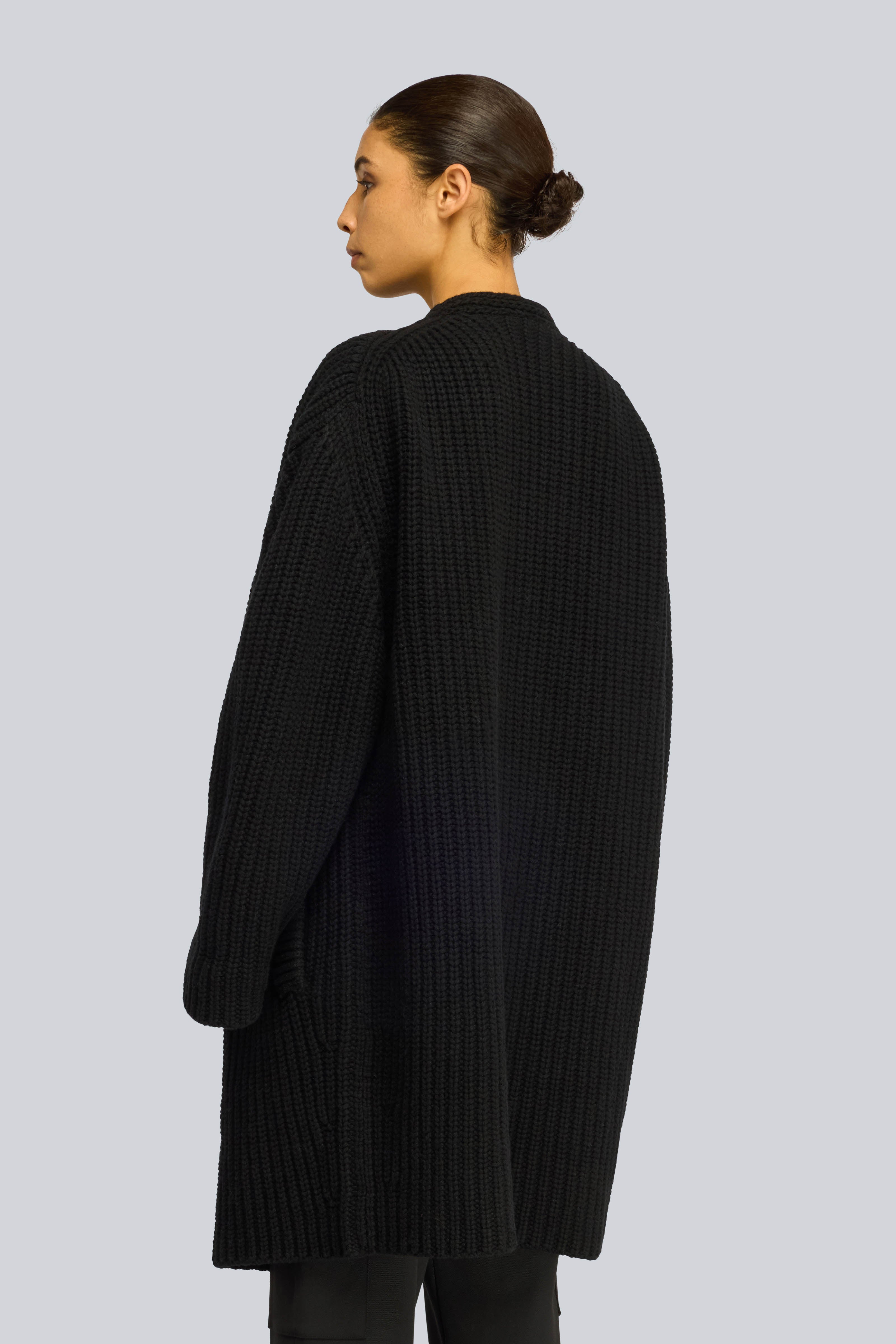 Semicouture Christie S6WD10 cappotto nero doppiopetto
