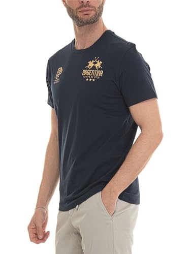 La Martina YMR307 t-shirt uomo blu navy girocollo