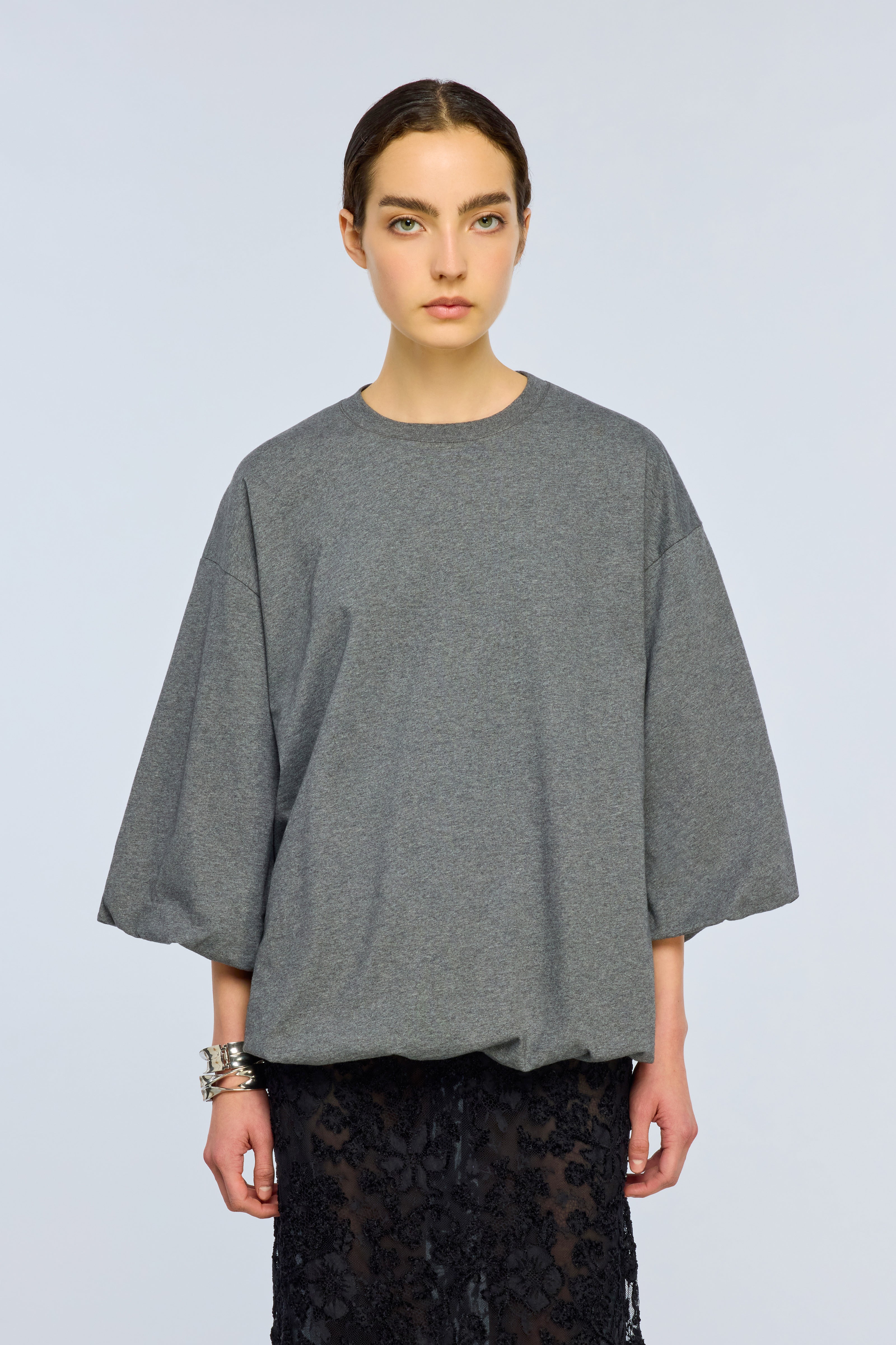 Semicouture Adria t-shirt cotone bianco scollo tondo