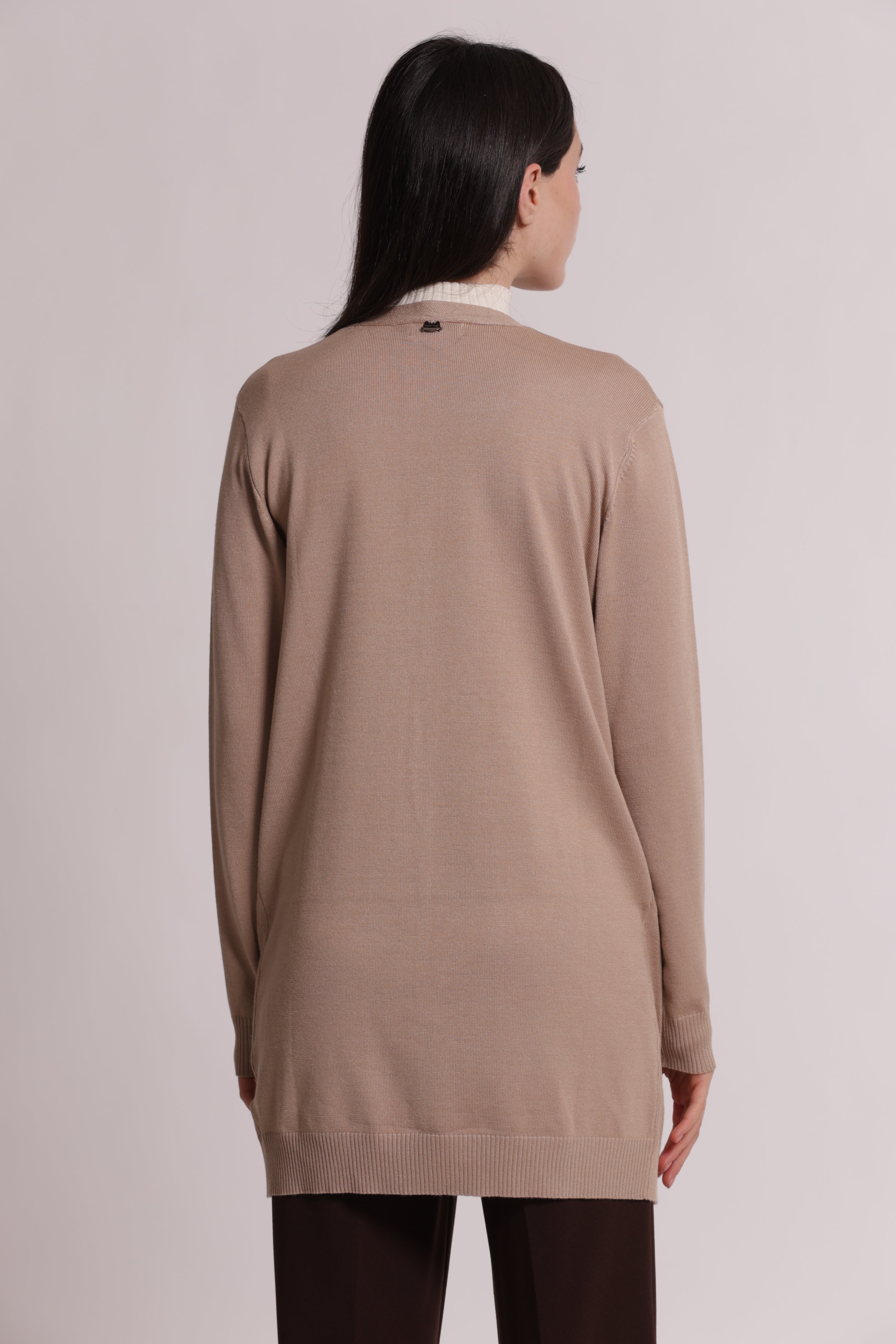 Mimi Mua Maglia Cardigan Lungo Nero