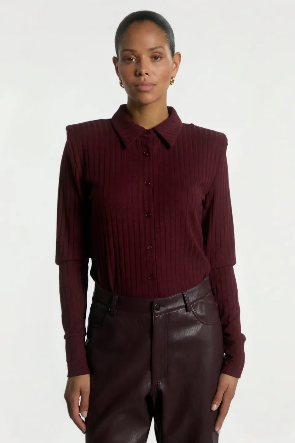 Aaiko Vigo top bordeaux coste collo classico