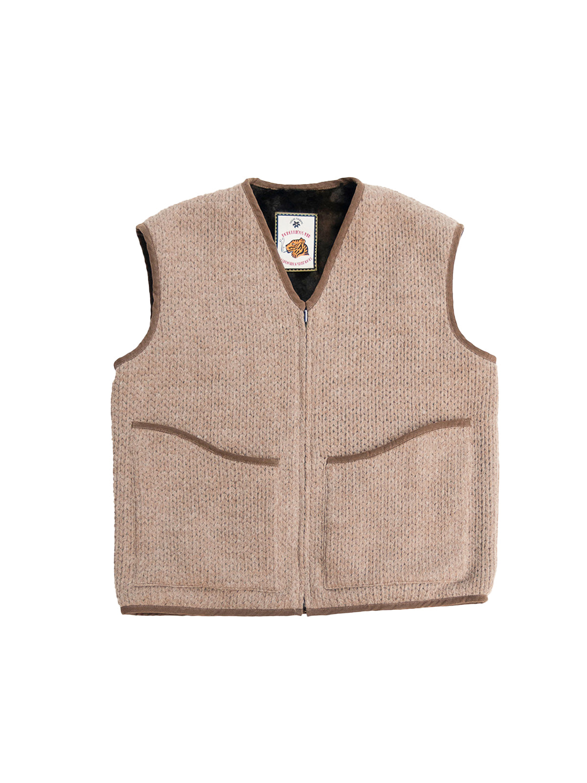 GiglioTigrato Denali gilet reversibile lana marrone