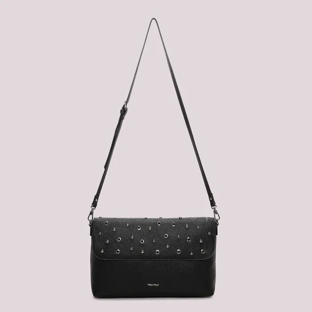 Mimi Mua Borsa a Busta con Borchie Nero Ecopelle