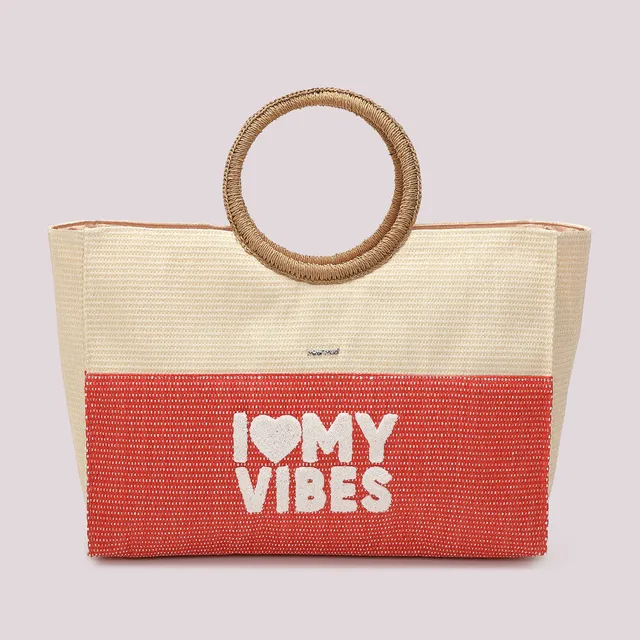 Mimi Mua I Love My Vibes Shopper Corallo Borsa