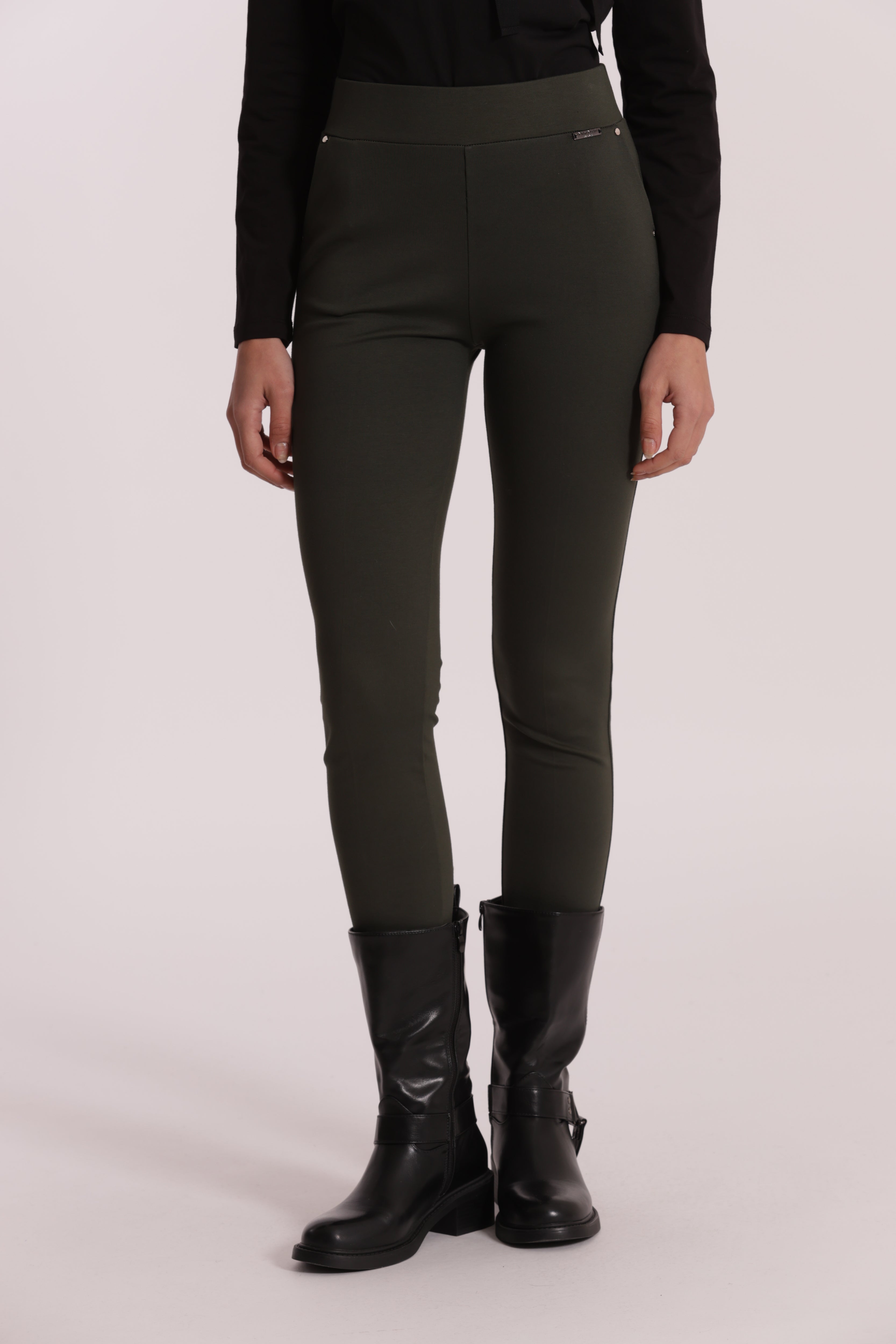 Mimi Mua Pantalone Push Up Punto Milano Nero