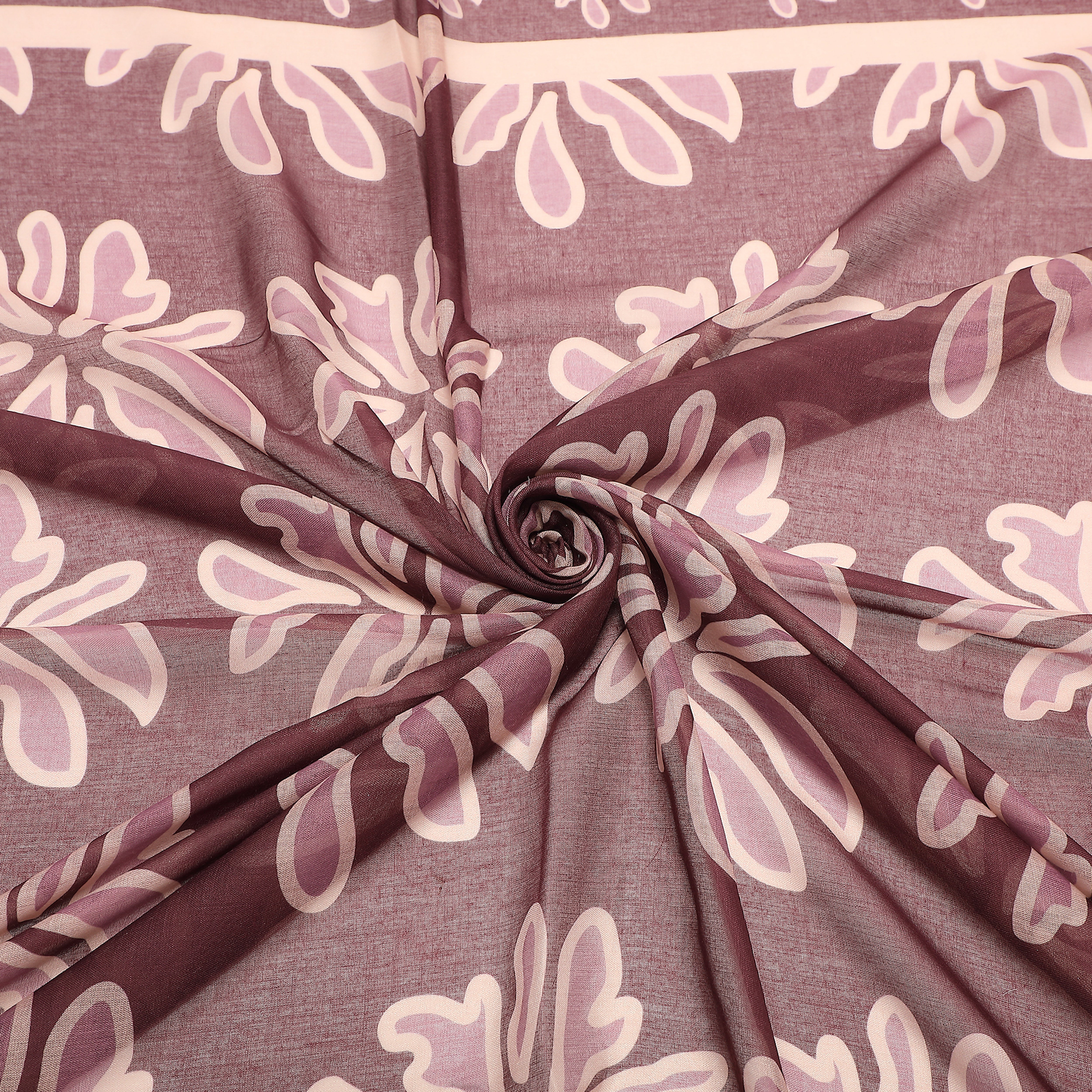 Mimi Mua Foulard Flower Bottom 135x135 Nero
