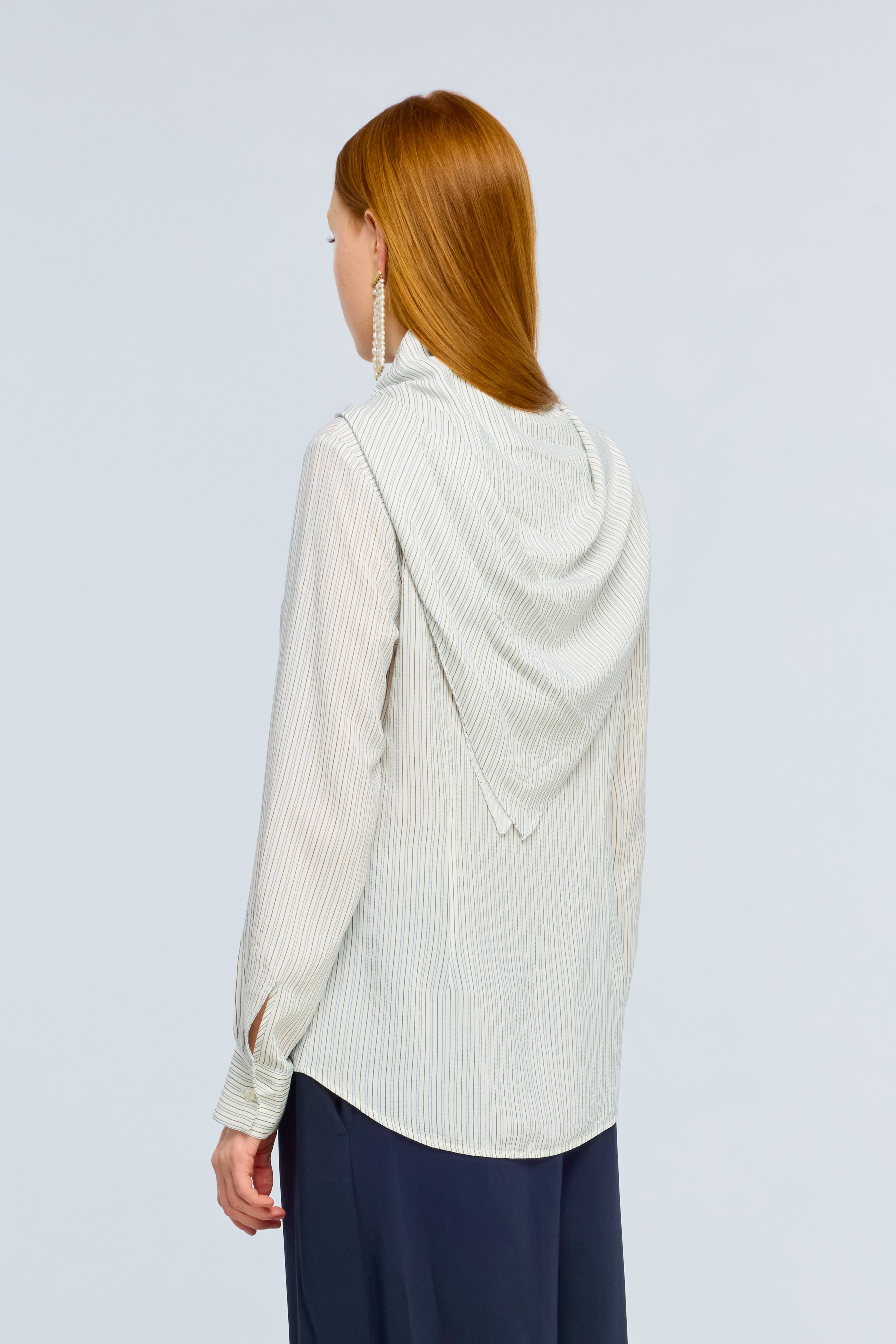 Semicouture Bonnie Y6WU56 camicia righe foulard
