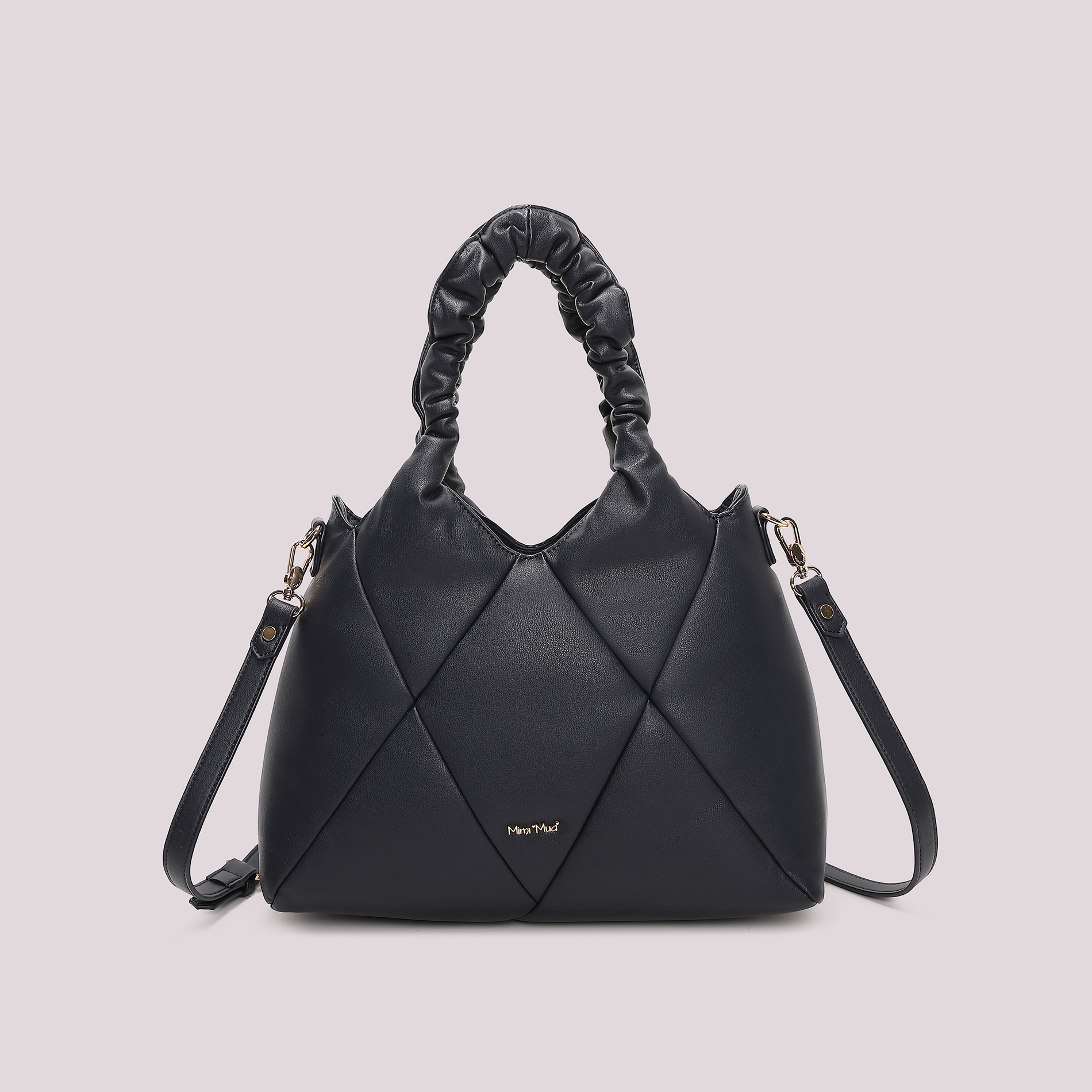 Mimi Mua Morbida Trapuntata Borsa Spalla Nero