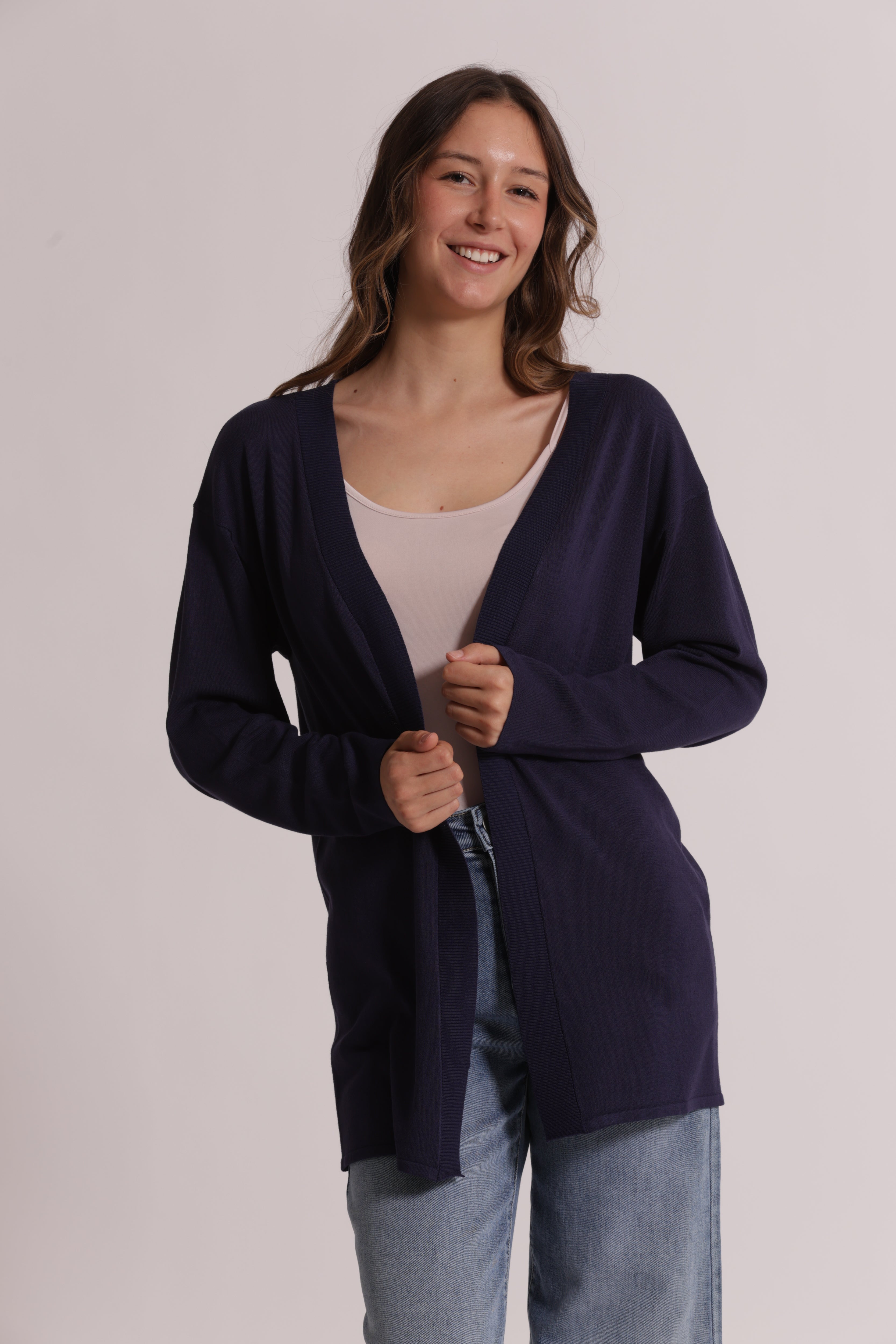 Mimi Mua Cardigan Maglia Aperto Nero
