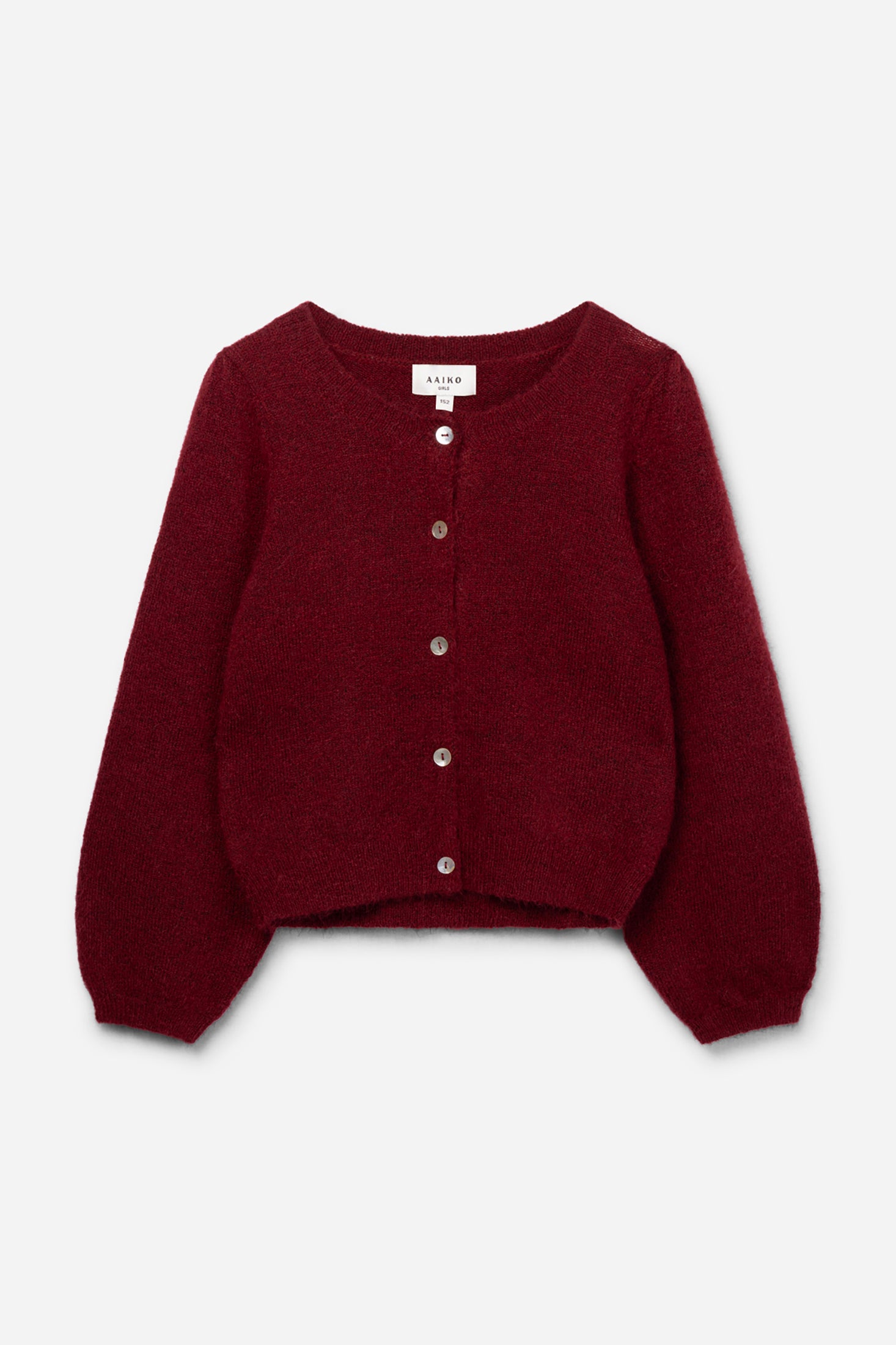 Aaiko Jady cardigan rosso MERLOT lana bimba