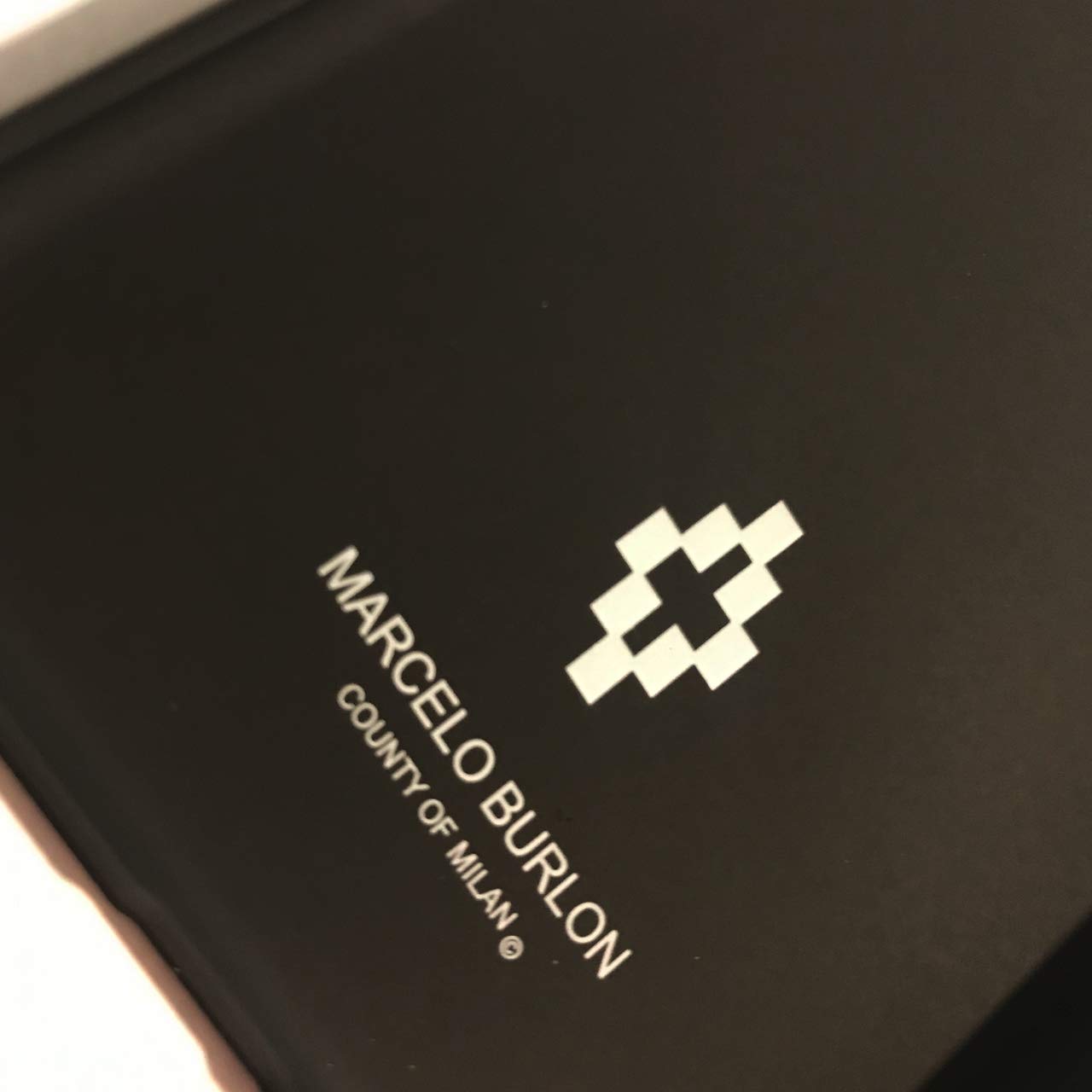 Marcelo Burlon Half cover iPhone X/XS soft touch nera