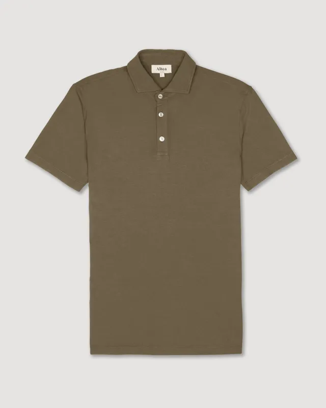 Altea Greg polo in jersey cotone verde army
