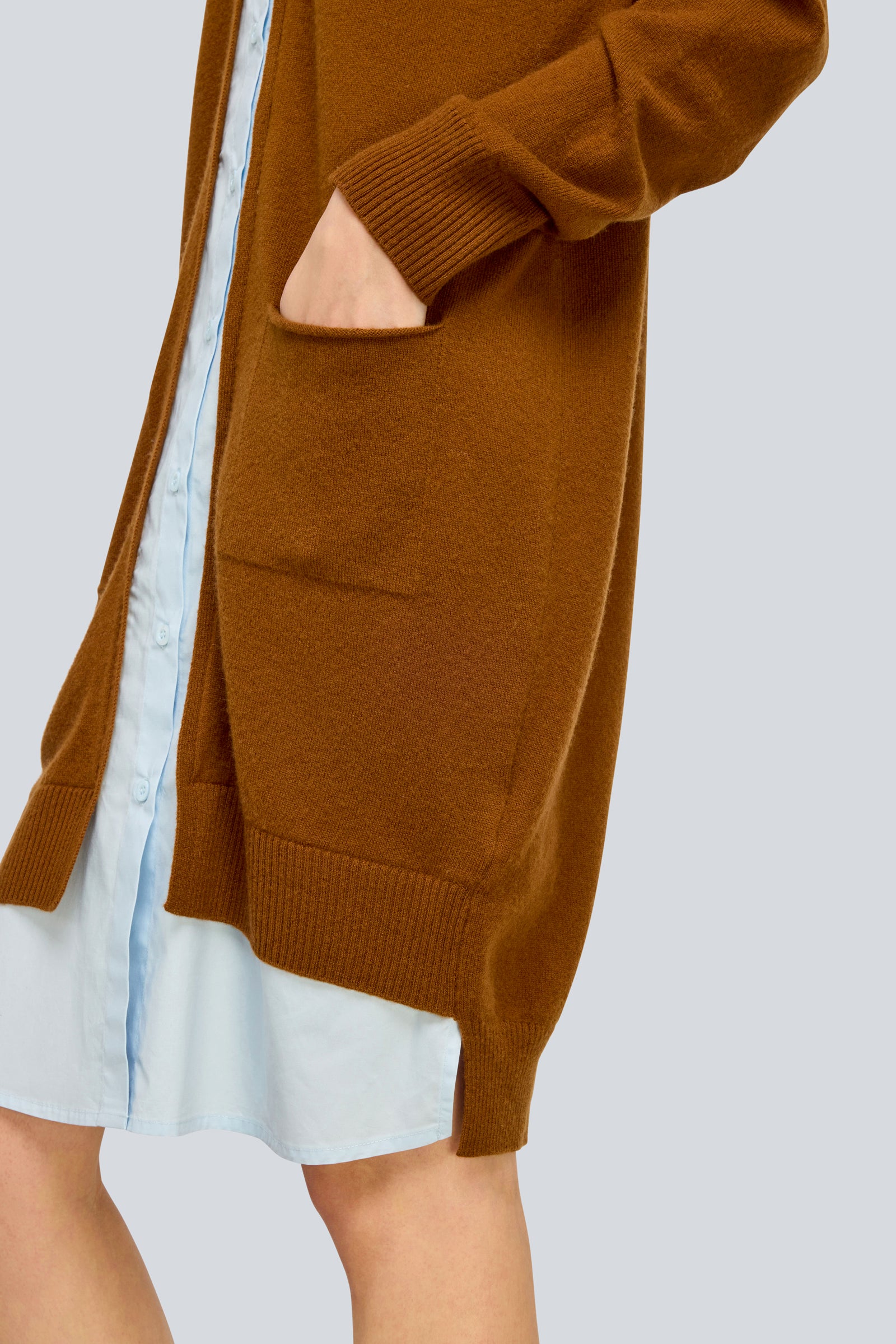 Semicouture Maggie cardigan cashmere azzurro