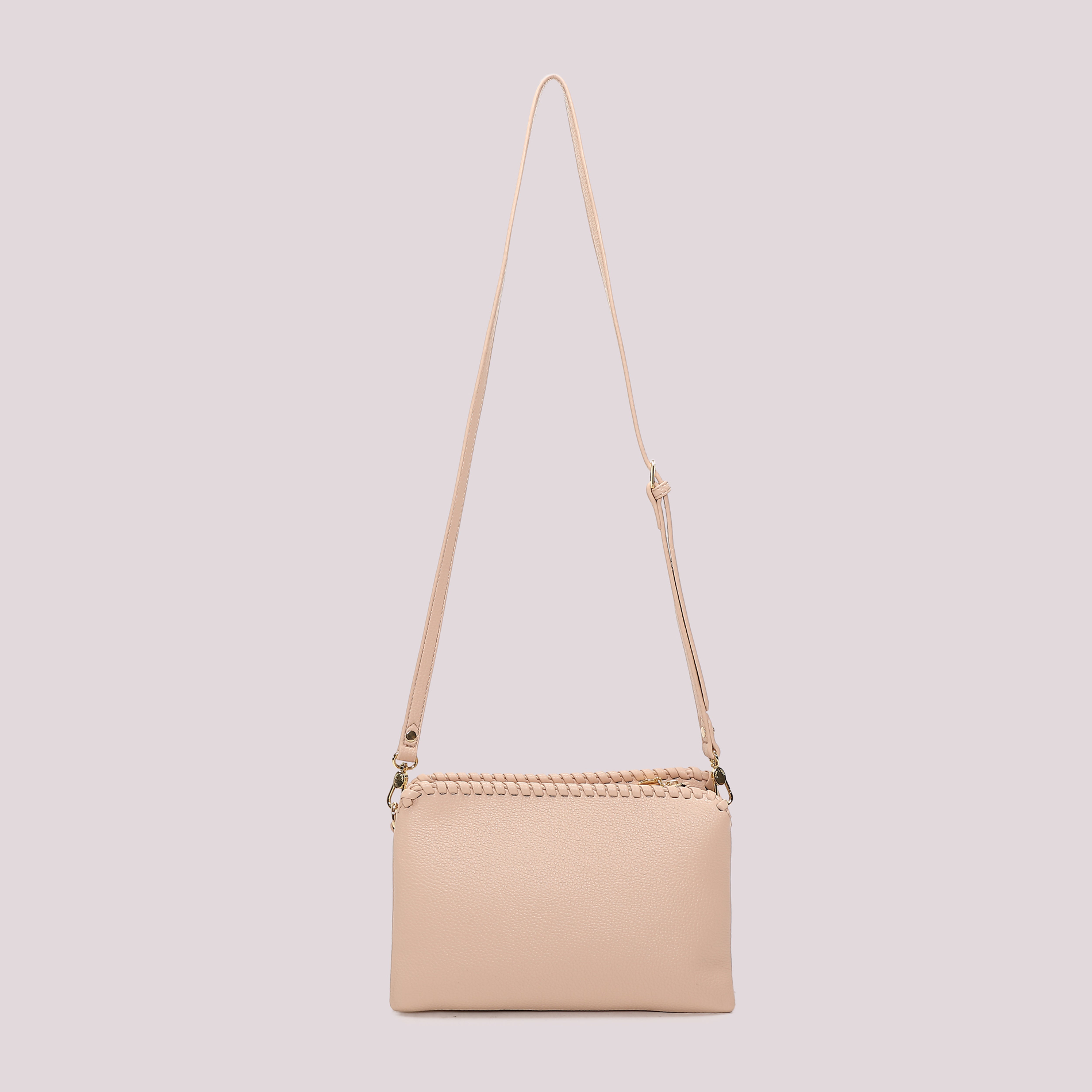 Mimi Mua Borsa a Tracolla con Bordo Intrecciato tracolla nero