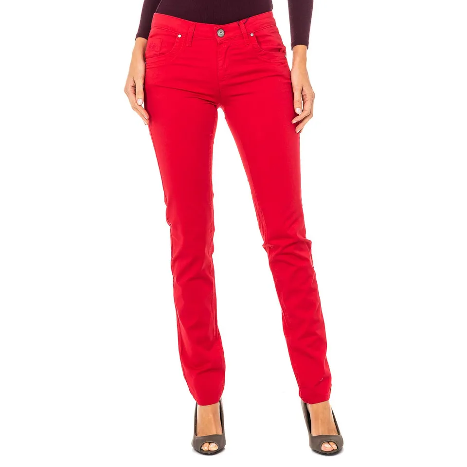 La Martina LWT006 Pantaloni Donna Skinny Rossi