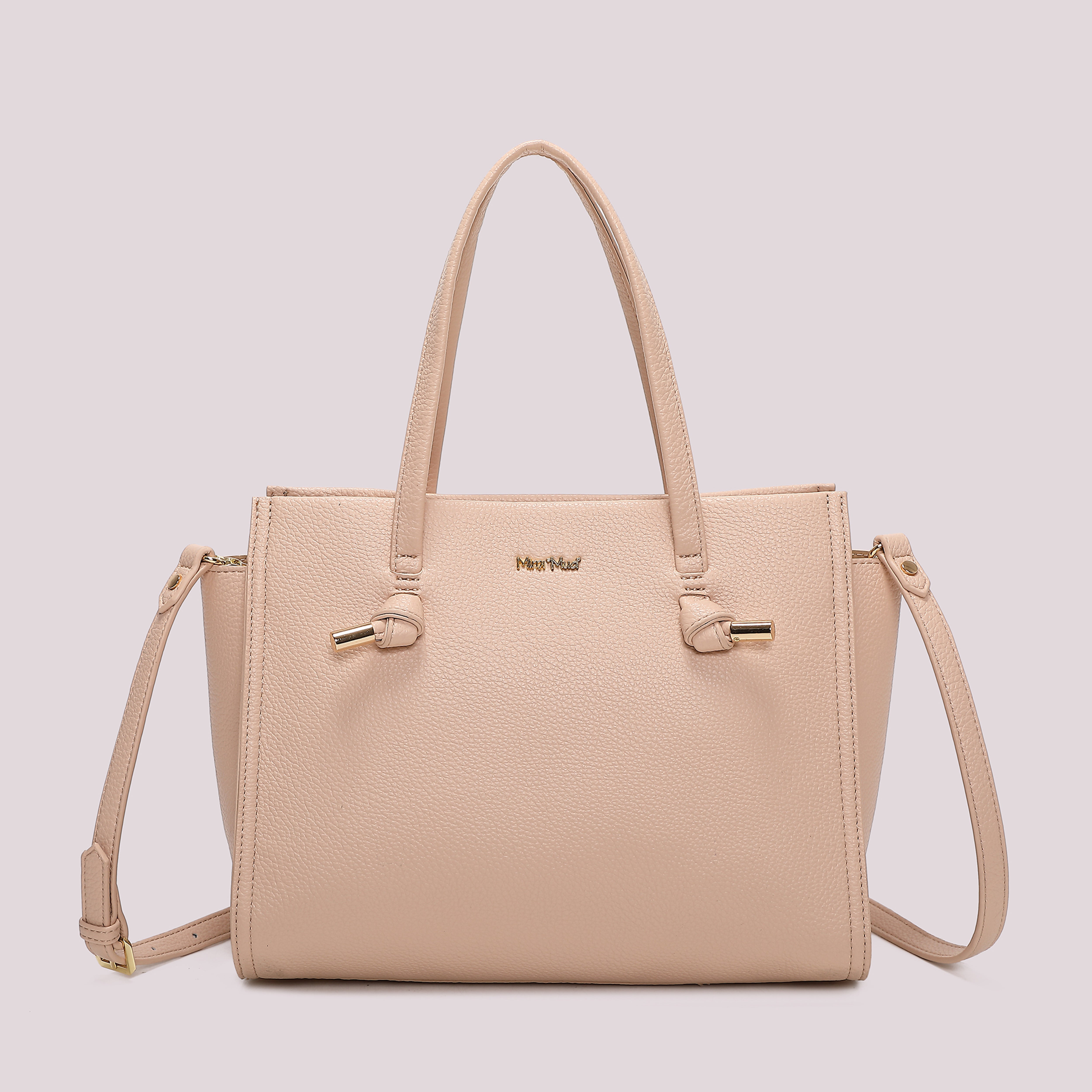 Mimi Mua Grande con Nodo Borsa a Mano Nero strutturata