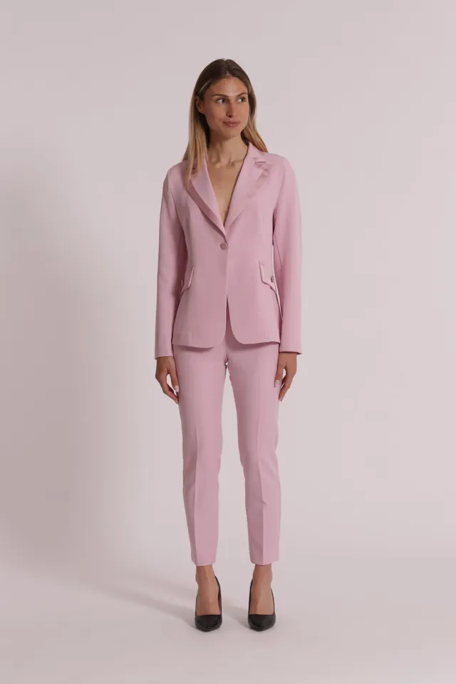 Mimi Mua Dettagli Simil Raso Pantaloni Nero Elasticizzati
