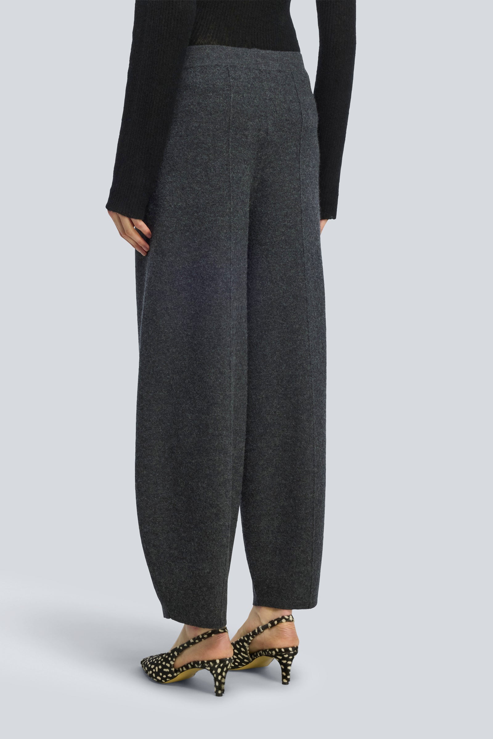 Semicouture Estella pantalone lana nero elastico