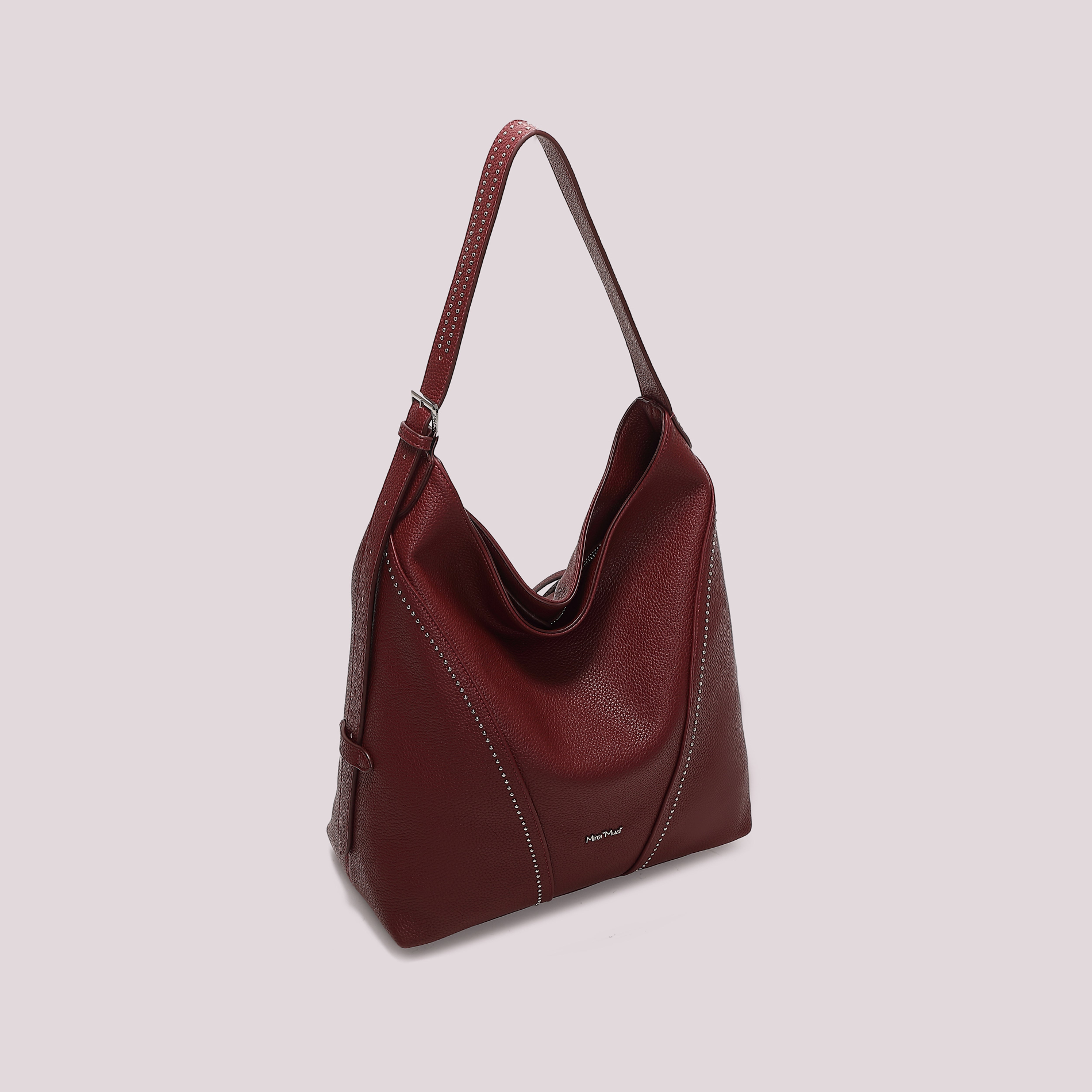 Mimi Mua Piccole Borchie borsa a sacca nero capiente