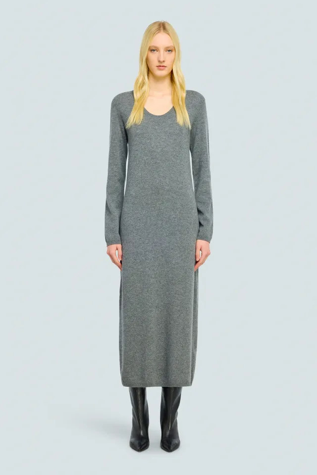 Semicouture Brenda abito grigio mélange cachemire