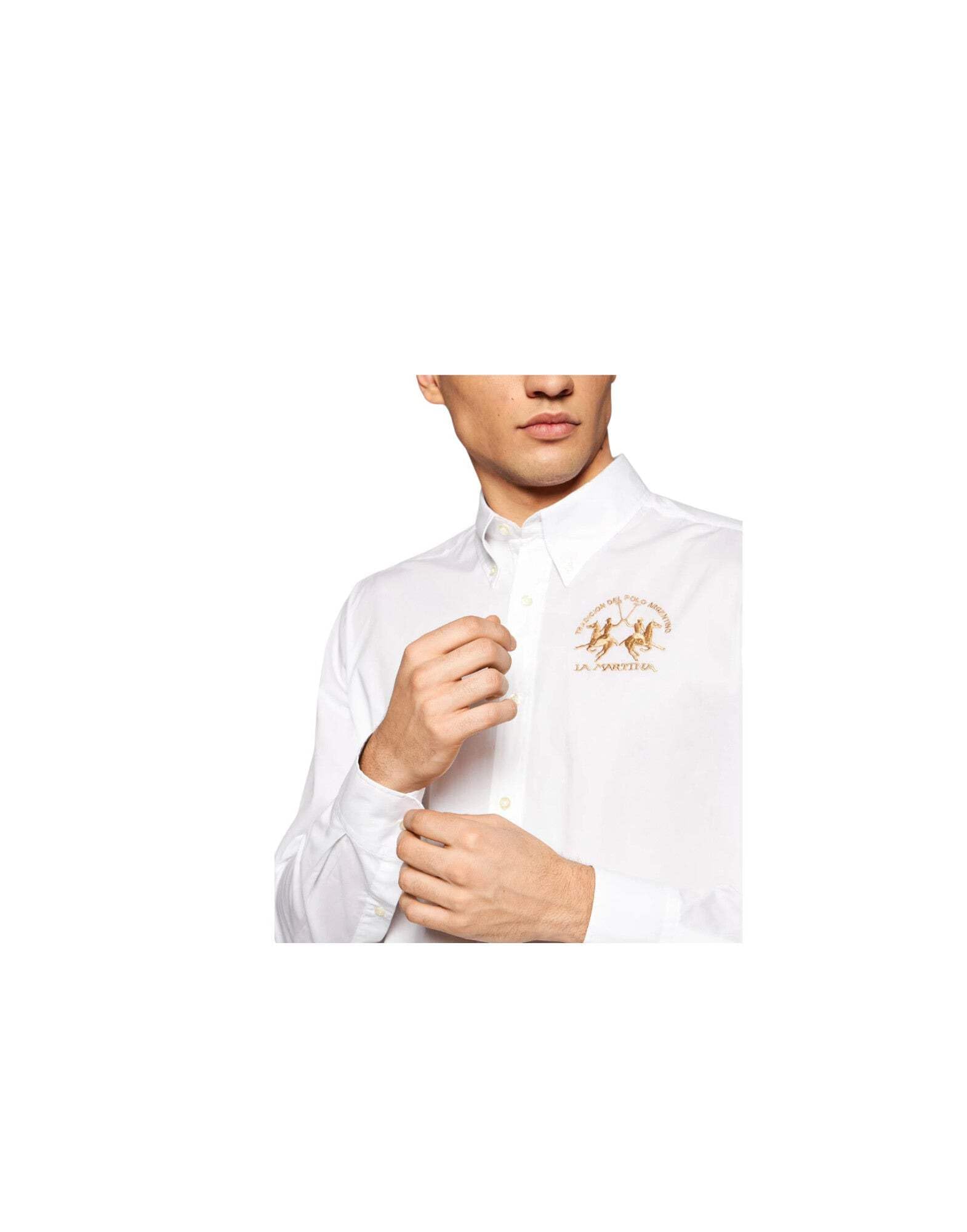 La Martina CCMC01PP483 camicia uomo bianca L