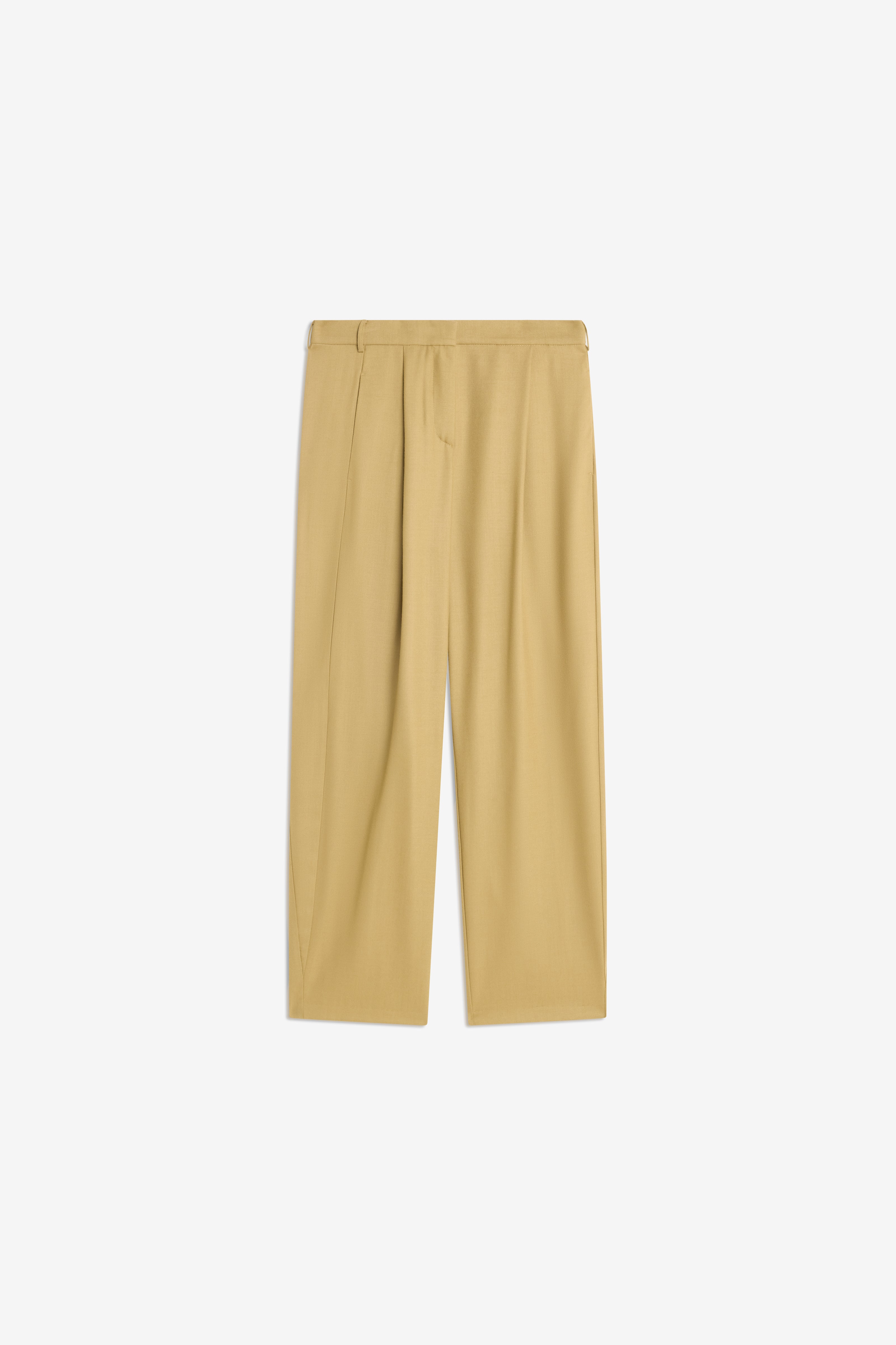 Semicouture Melba pantalone flanella cachi pinces