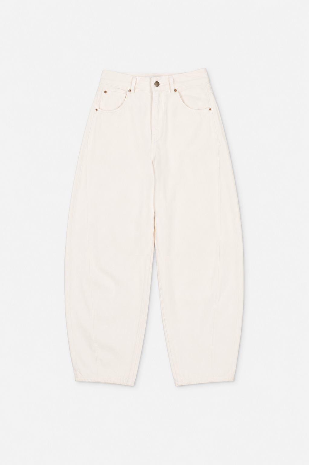 Aaiko Sacha jeans barrel panna vita alta